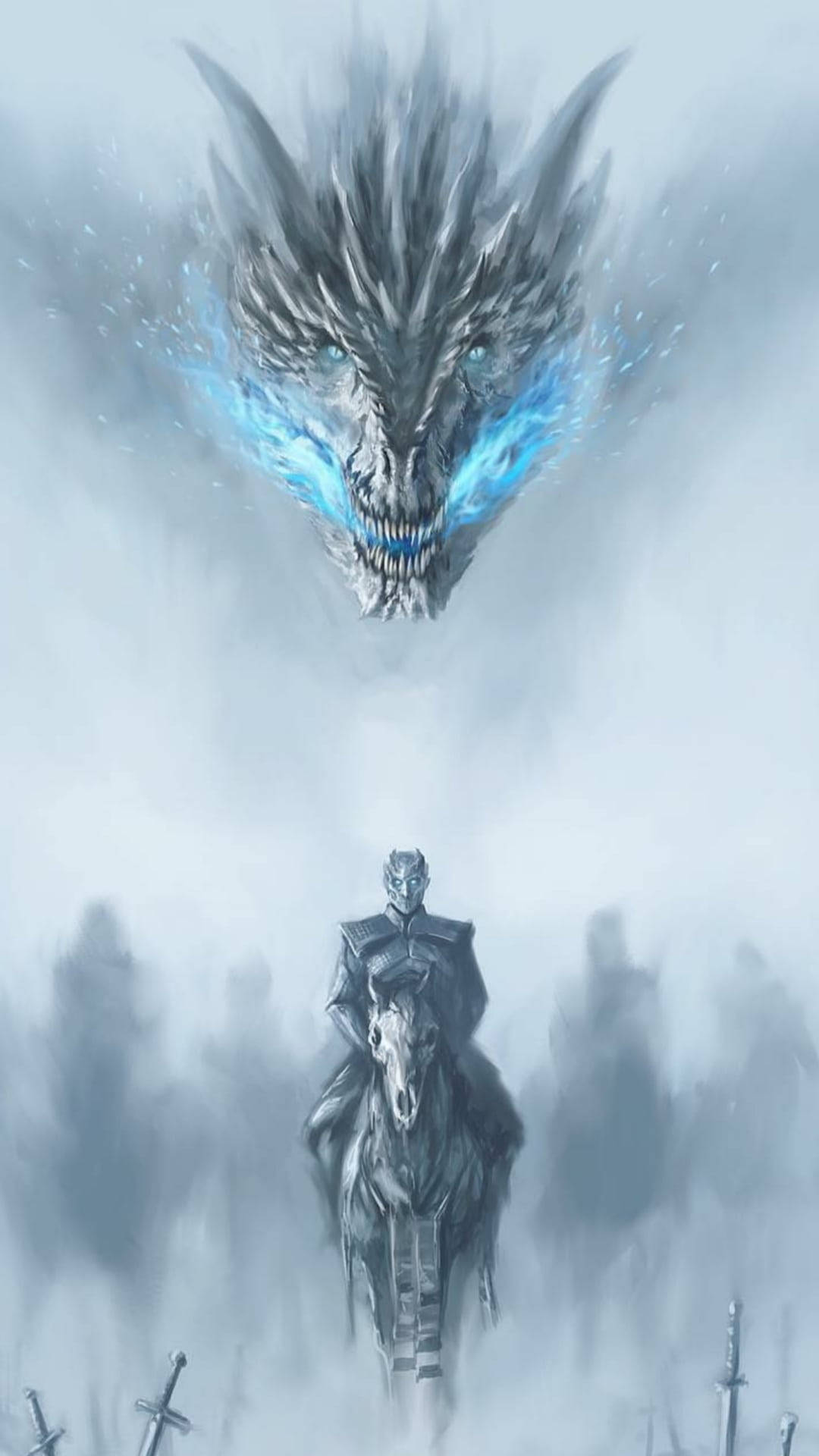 Beyaz Gezgin Ejderha iPhone Ekranları İçin — Game of thrones GIF Duvar Kağıdı