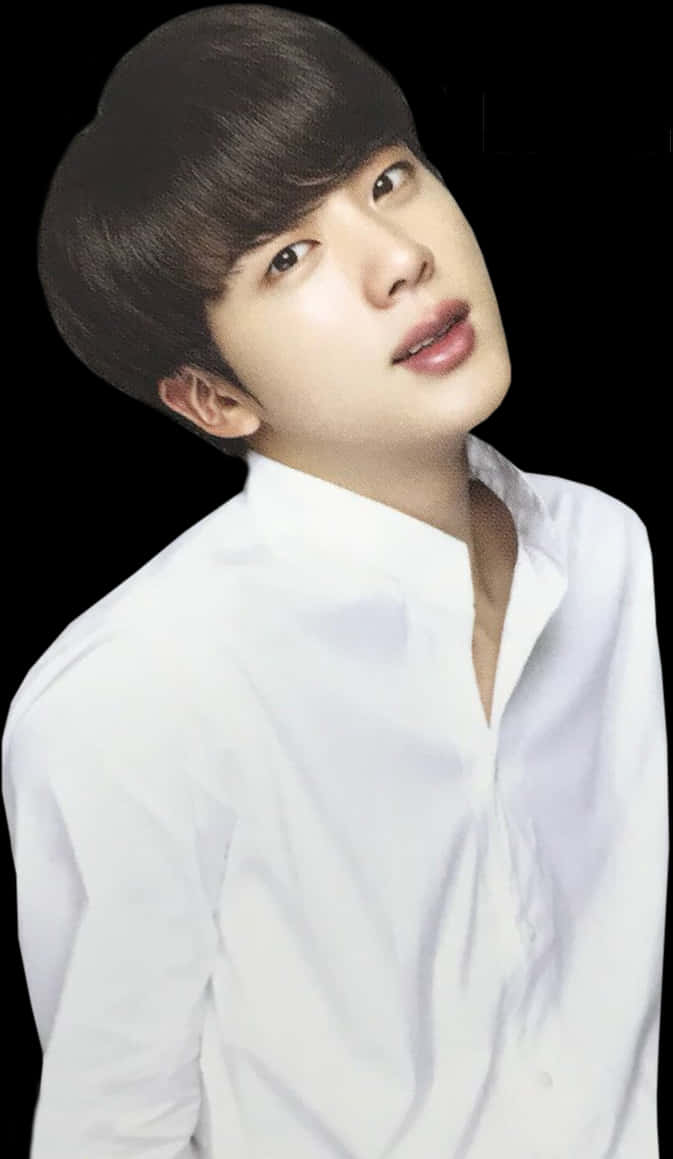 Beyaz Gömlekli K Pop Yıldızı Duvar Kağıdı
