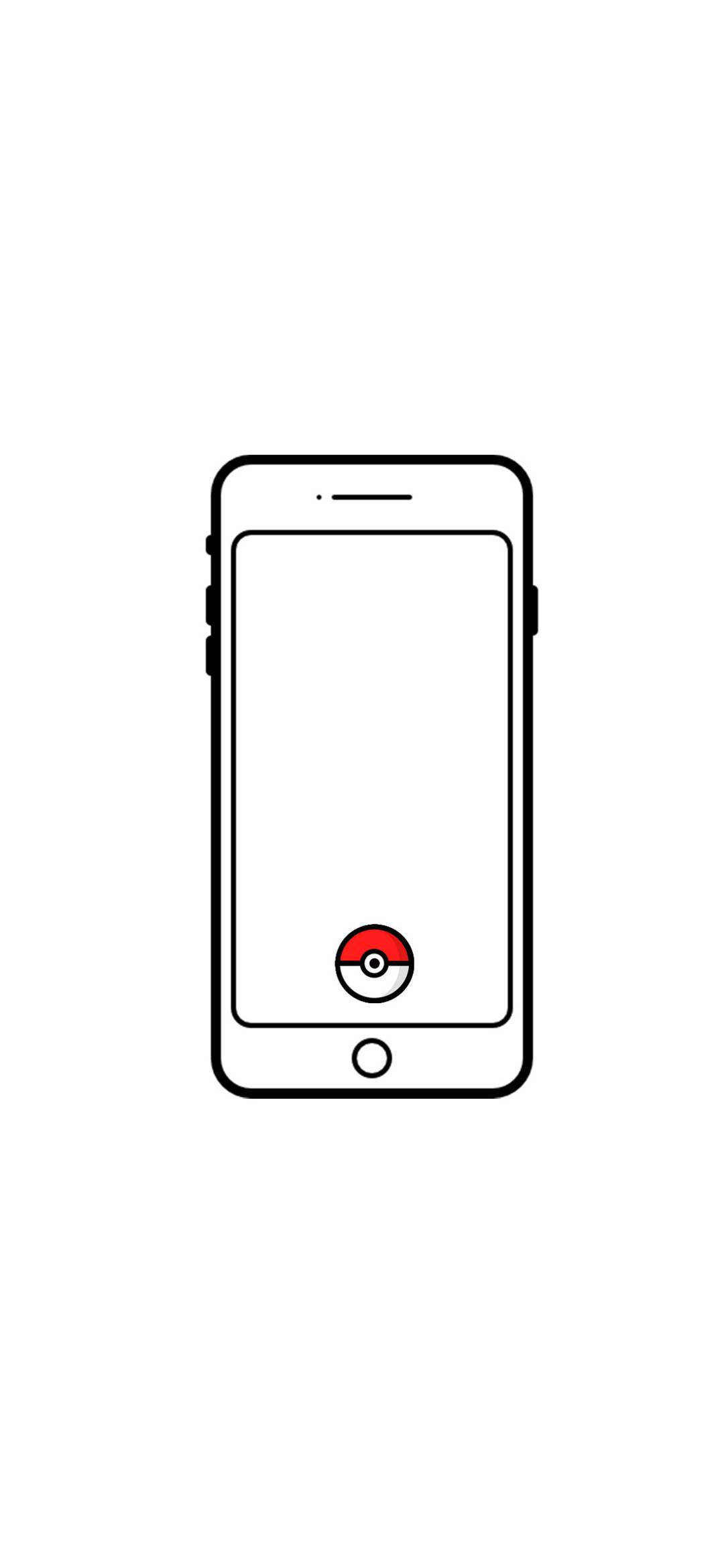 Beyaz iPhone Poké Topu Duvar Kağıdı