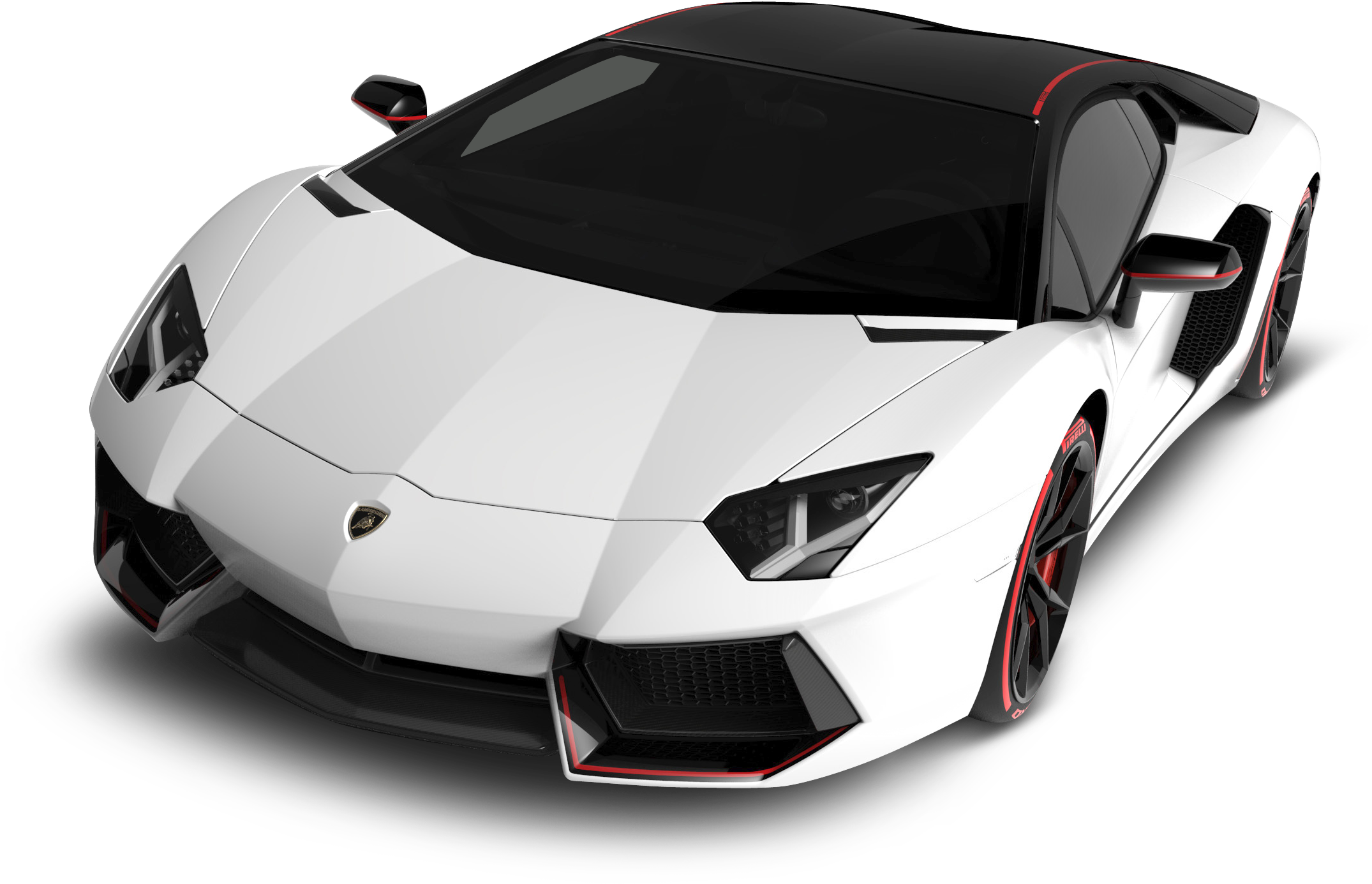 Beyaz Lamborghini Aventador S V J Açılı Görünüm Duvar Kağıdı