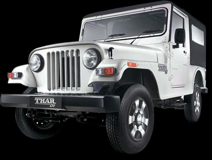 Beyaz Mahindra Thar D I SUV Duvar Kağıdı