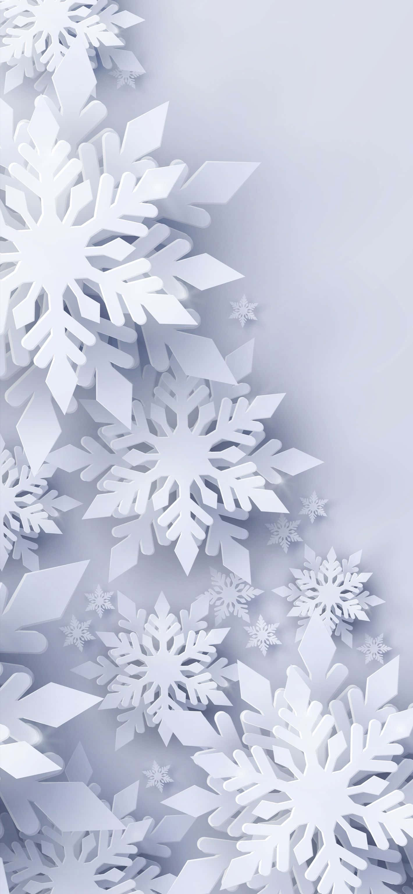 Beyaz Noel Kar Tanesi iPhone Duvar Kağıdı