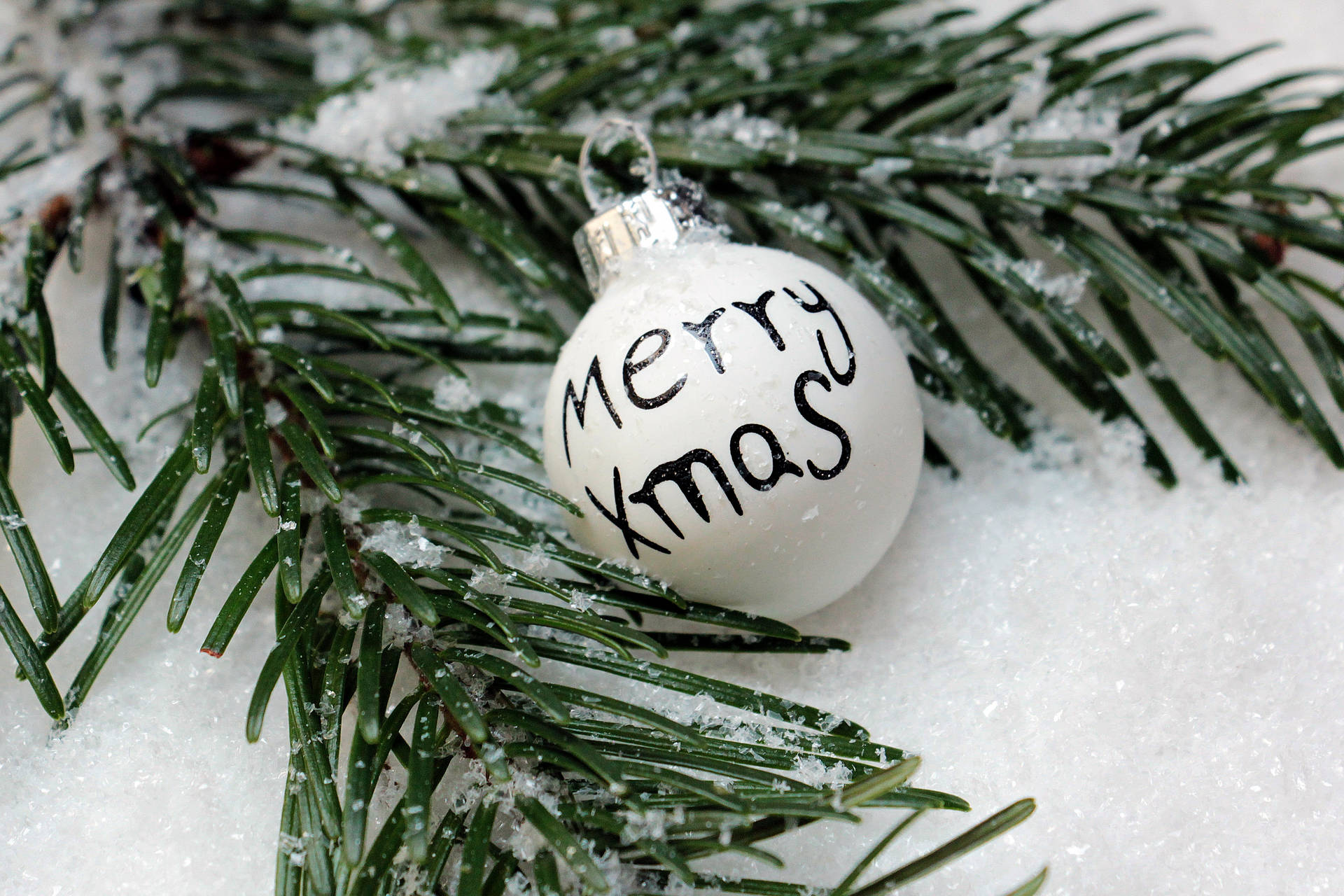 Beyaz Noel Kış Manzarası Duvar Kağıdı