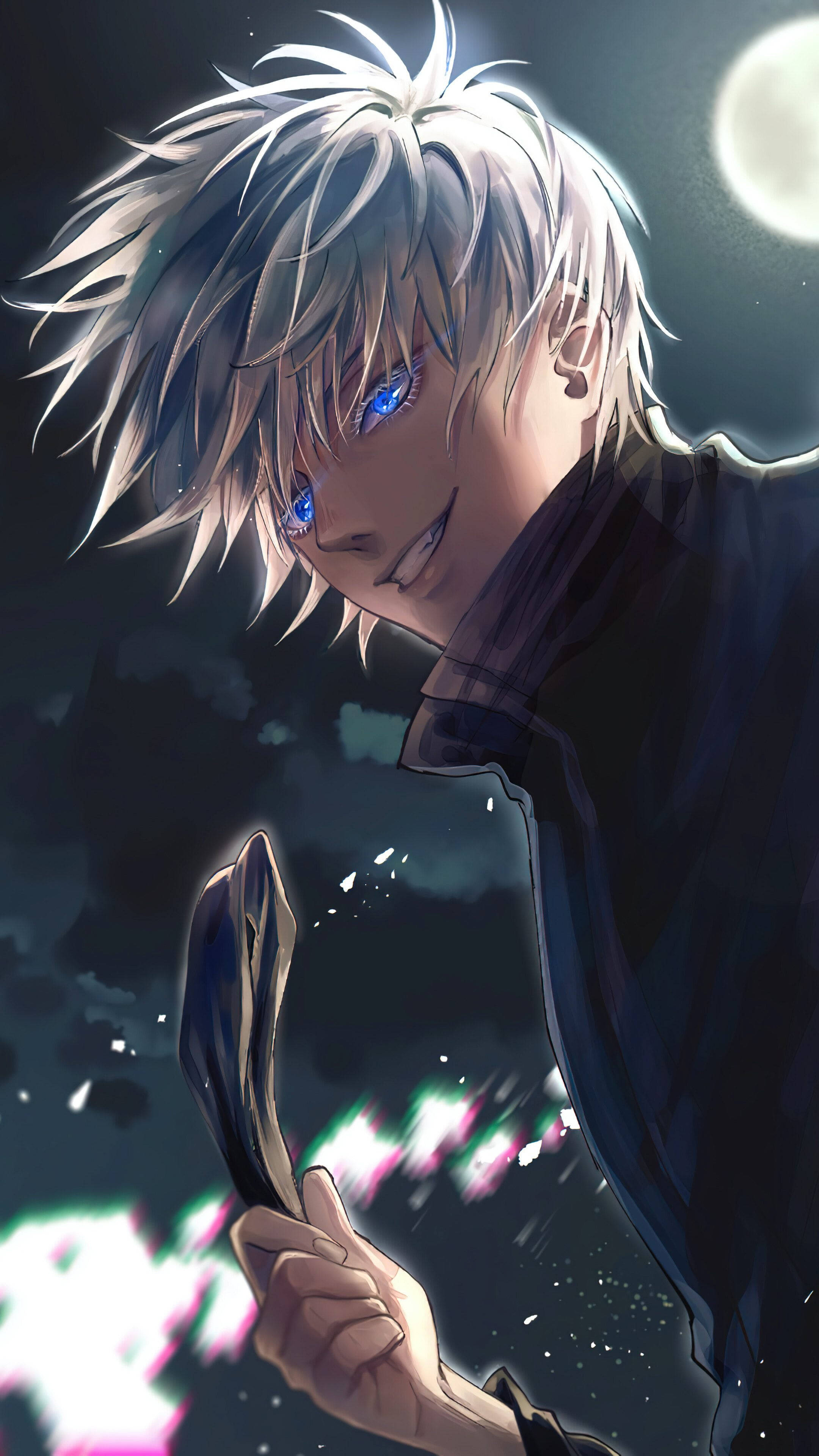 Beyaz Saçlı Havalı Çocuk Anime Duvar Kağıdı
