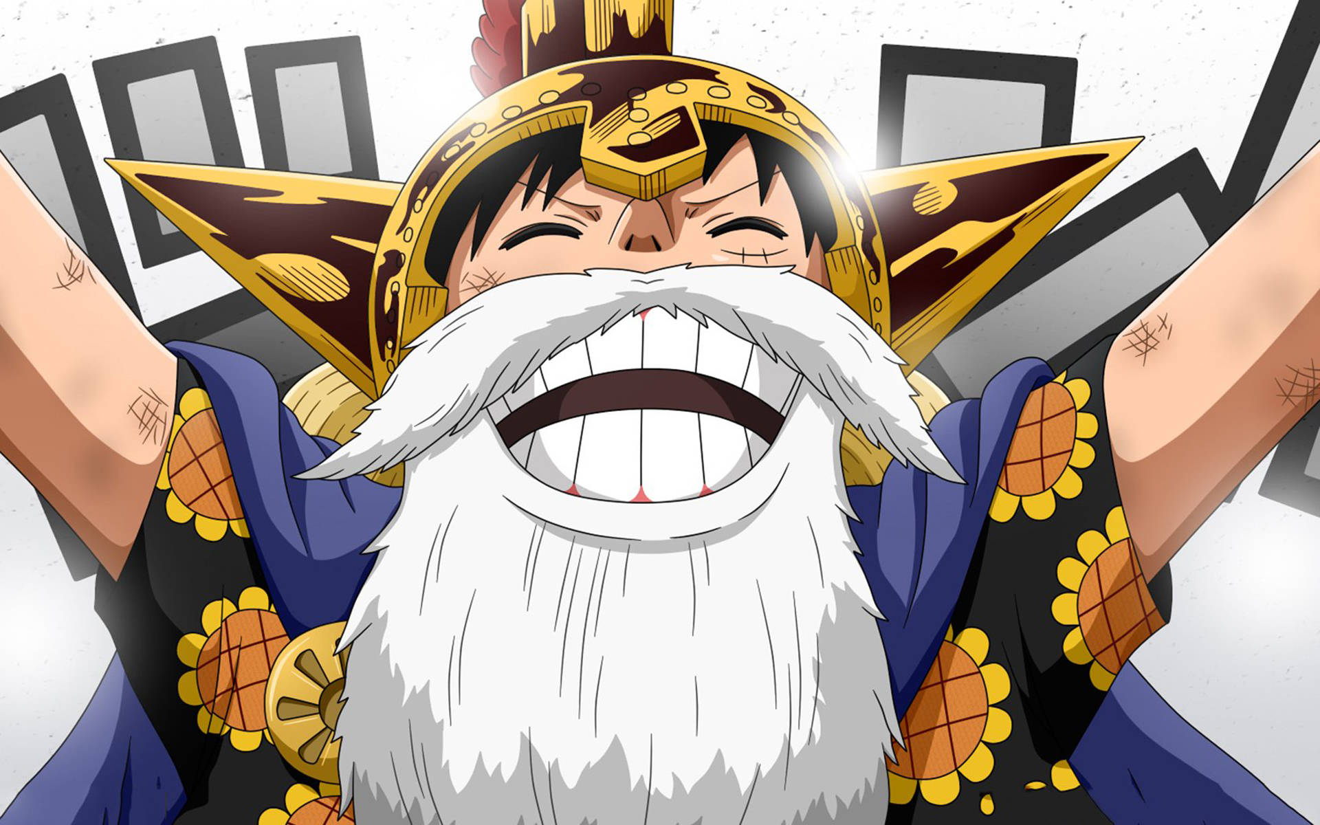 Beyaz Sakallı Luffy Duvar Kağıdı