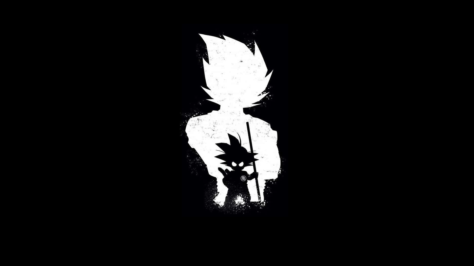 Beyaz ve Siyah Anime Profil Fotoğrafı Goku Duvar Kağıdı