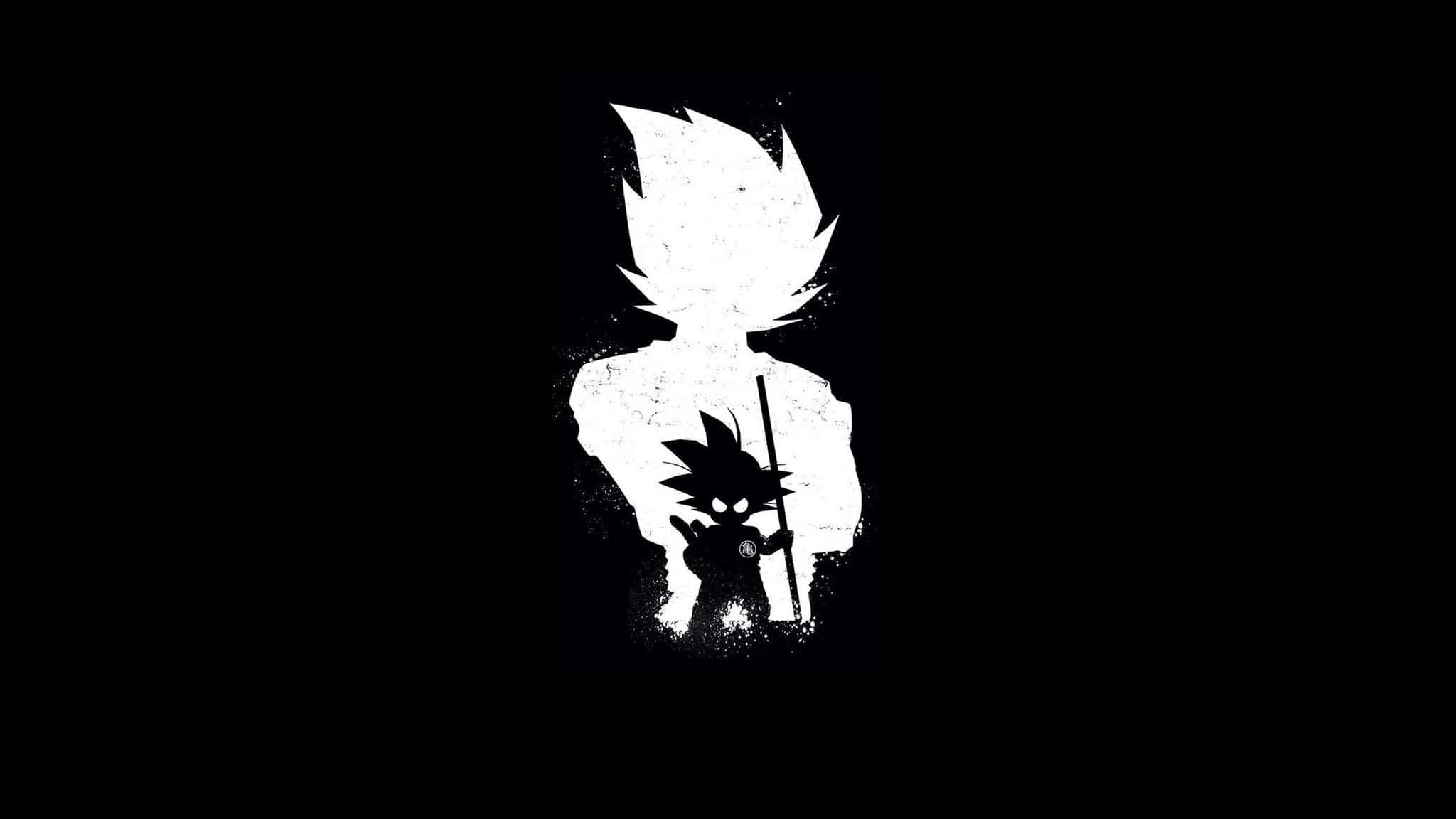 Beyaz ve Siyah Anime Profil Fotoğrafı Goku Duvar Kağıdı