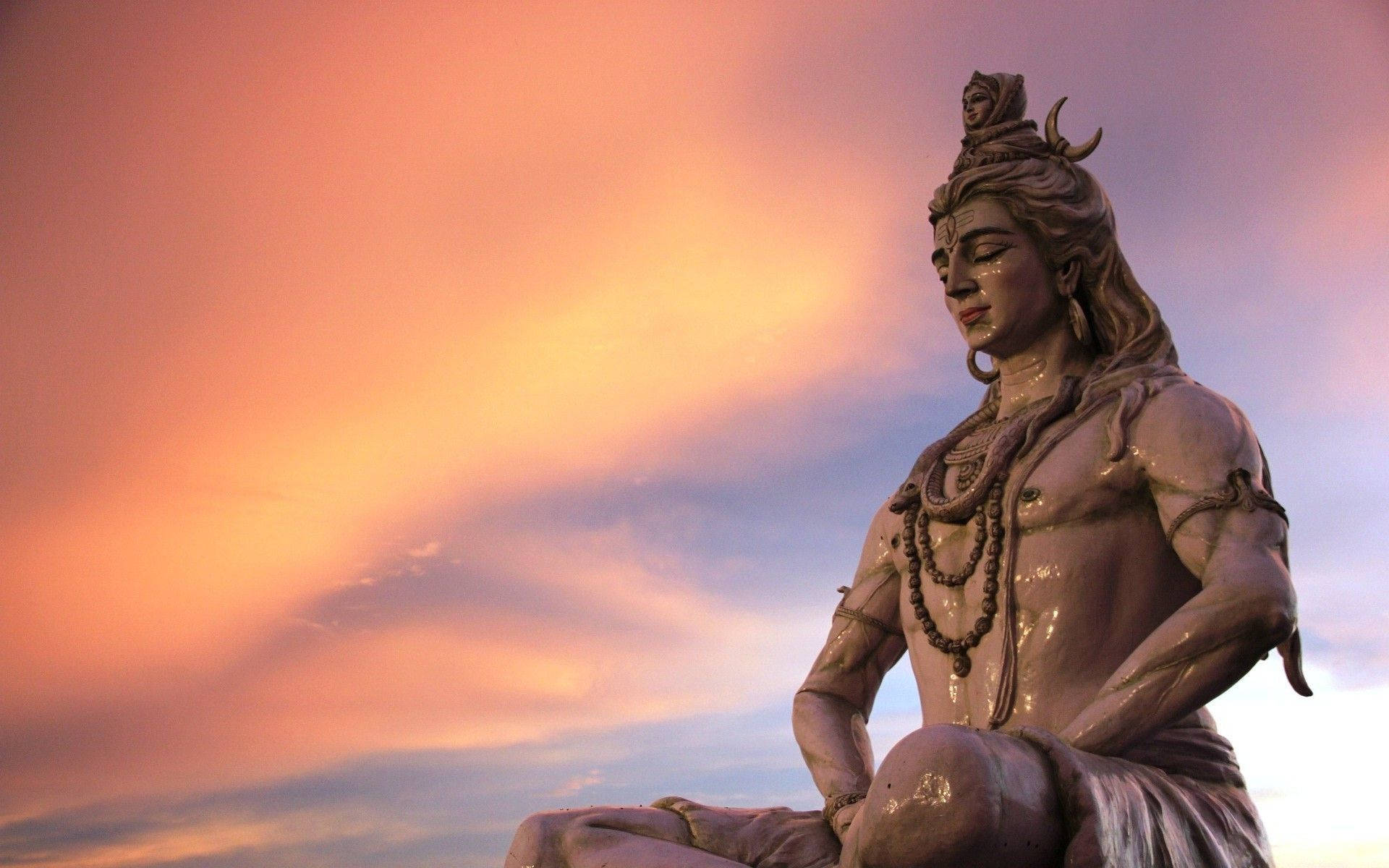 Bholenath HD Shiva Meditasyon Gün Batımı Duvar Kağıdı
