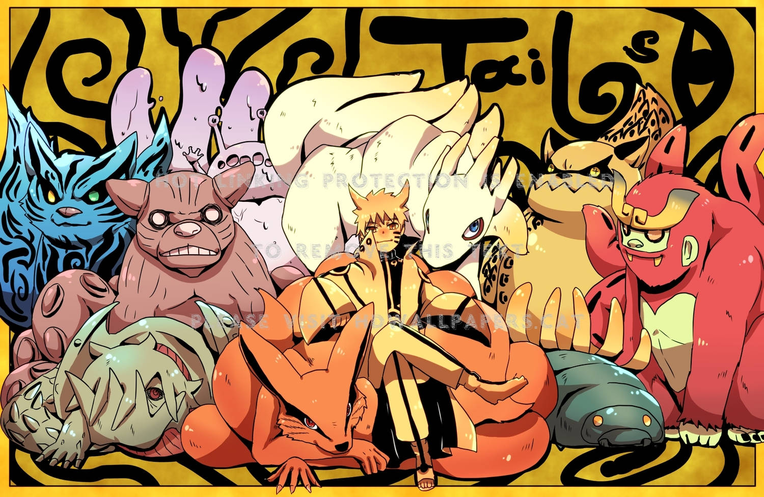 Bijuu Naruto Karakterleri Fanart Duvar Kağıdı