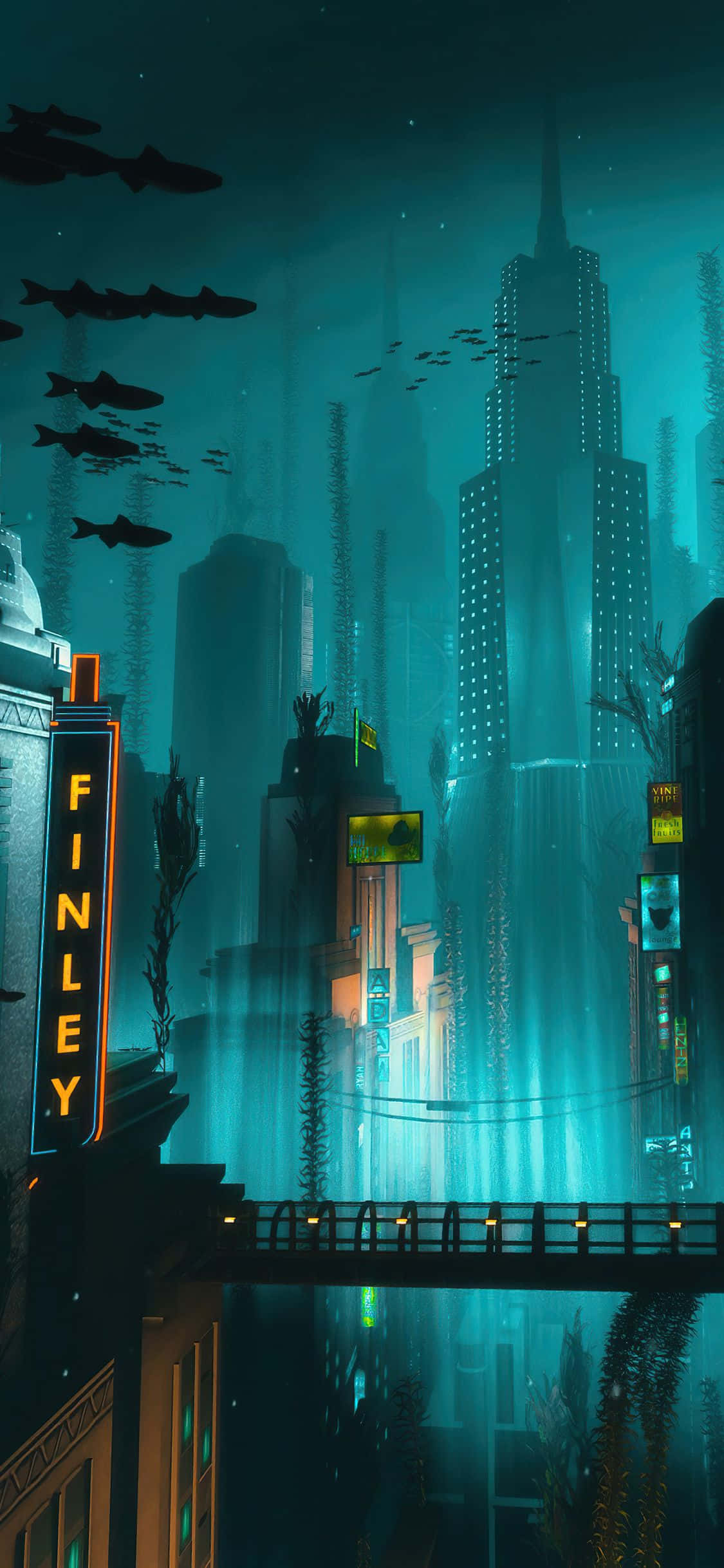 Bioshock'un Müthiş 4K Grafiklerinin iPhone'da Keyfini Çıkarın Duvar Kağıdı