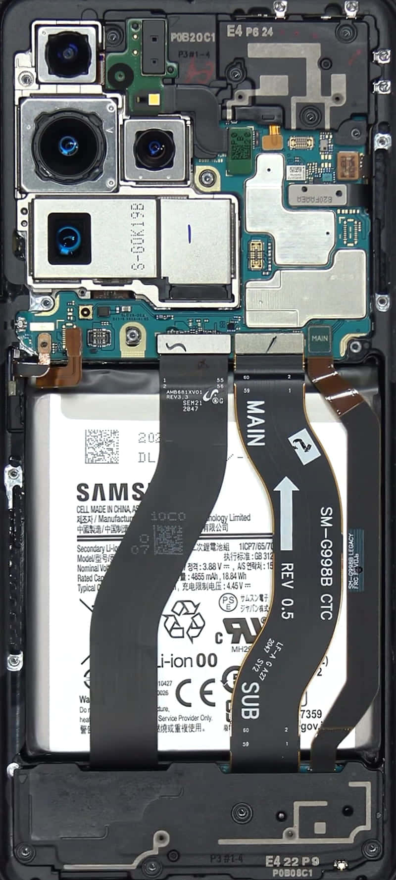 Bir Akıllı Telefonun İçine Yakından Bakış Duvar Kağıdı