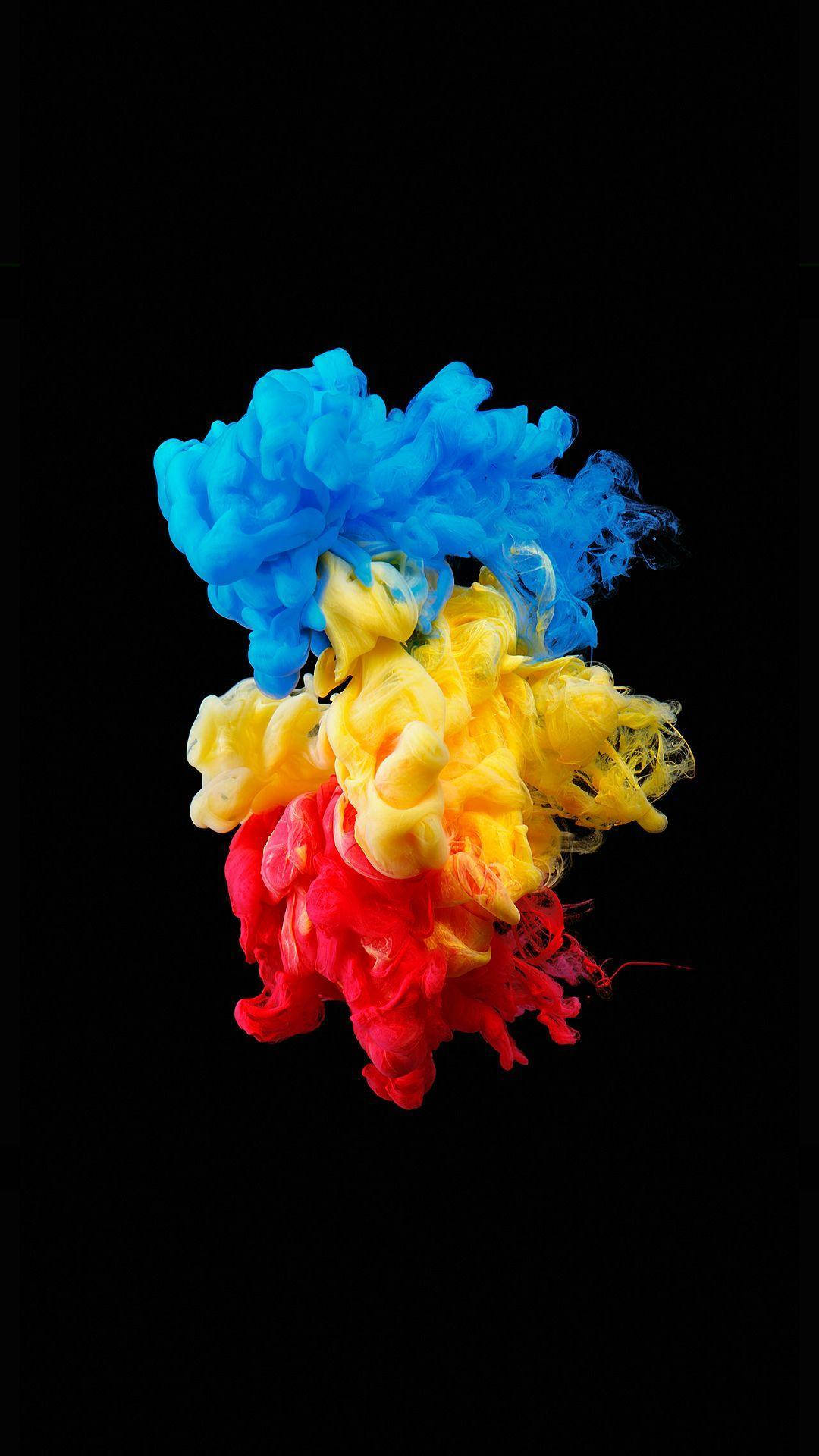 Bir AMOLED Ekranda Canlı Renkli Soyut Sanat Eseri Duvar Kağıdı