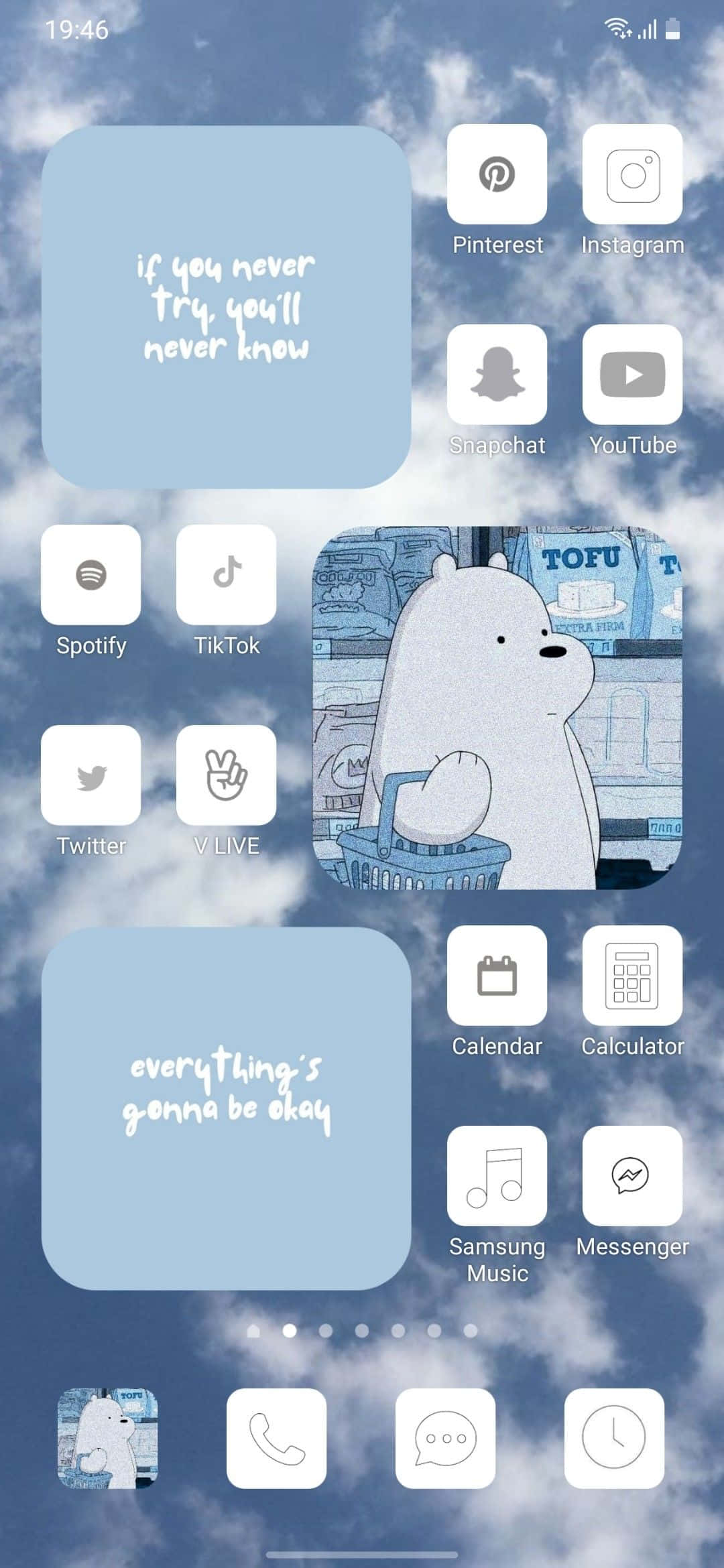 bir ayı ve bir gökyüzü olan iOS uygulamasının ekran görüntüsü Duvar Kağıdı