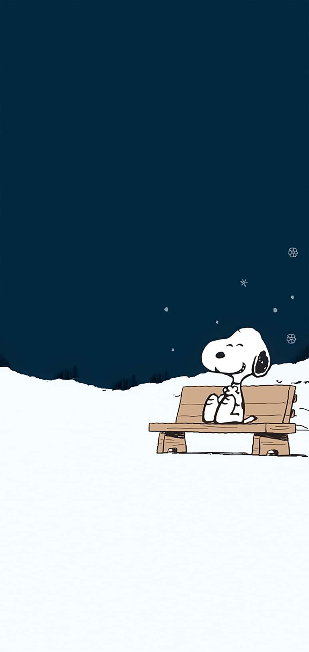 Bir Bankta Snoopy Fıstık Noeli Duvar Kağıdı
