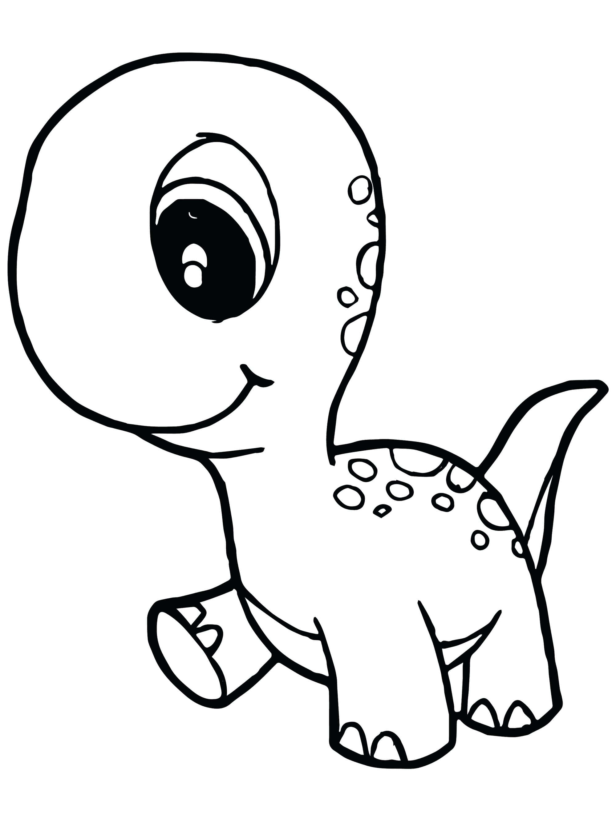 bir bebek dinozor boyama sayfası Duvar Kağıdı