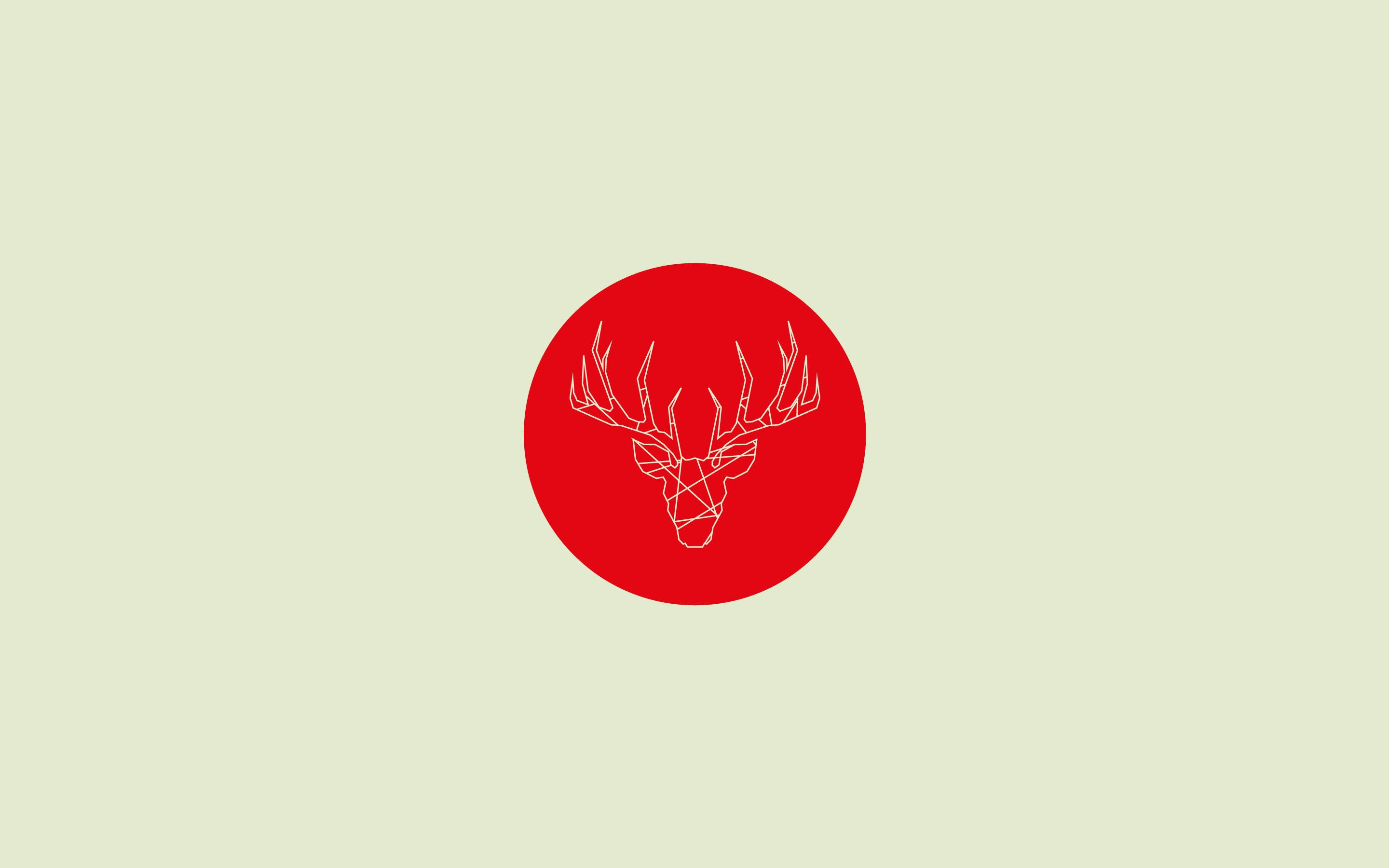 Bir Geyiğin Minimalist Sanatının Güzelliği Duvar Kağıdı