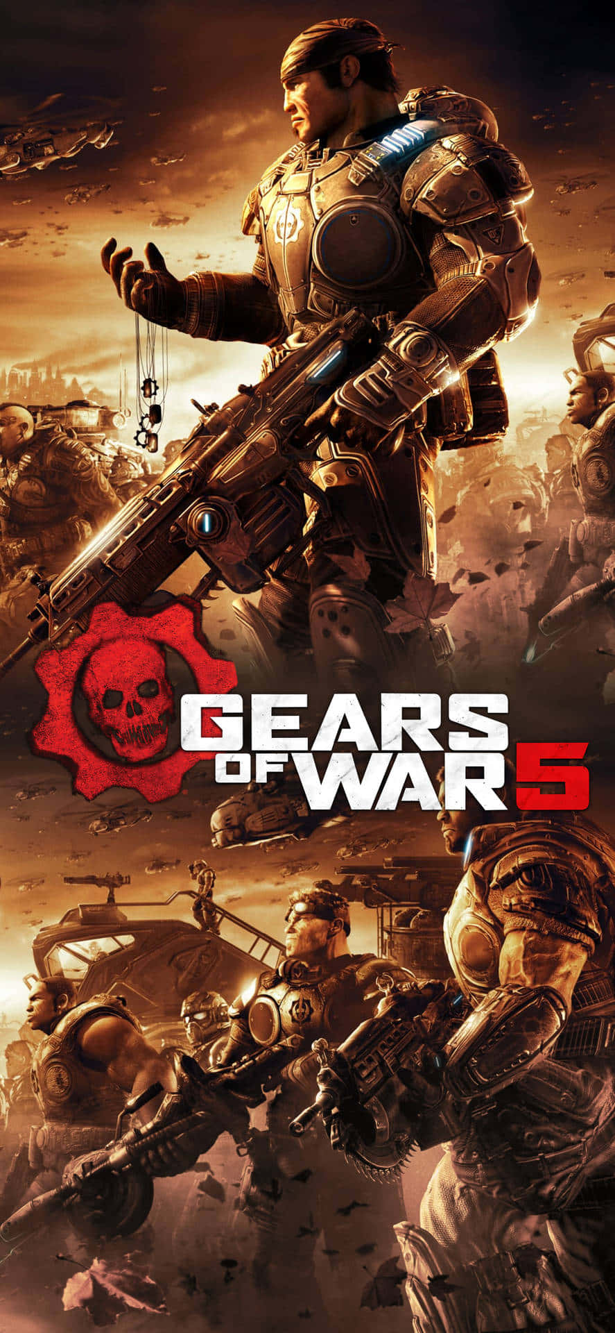 Birkaç Karakter Posteri iPhone XS Gears Of War 5 Arka Planı Duvar Kağıdı