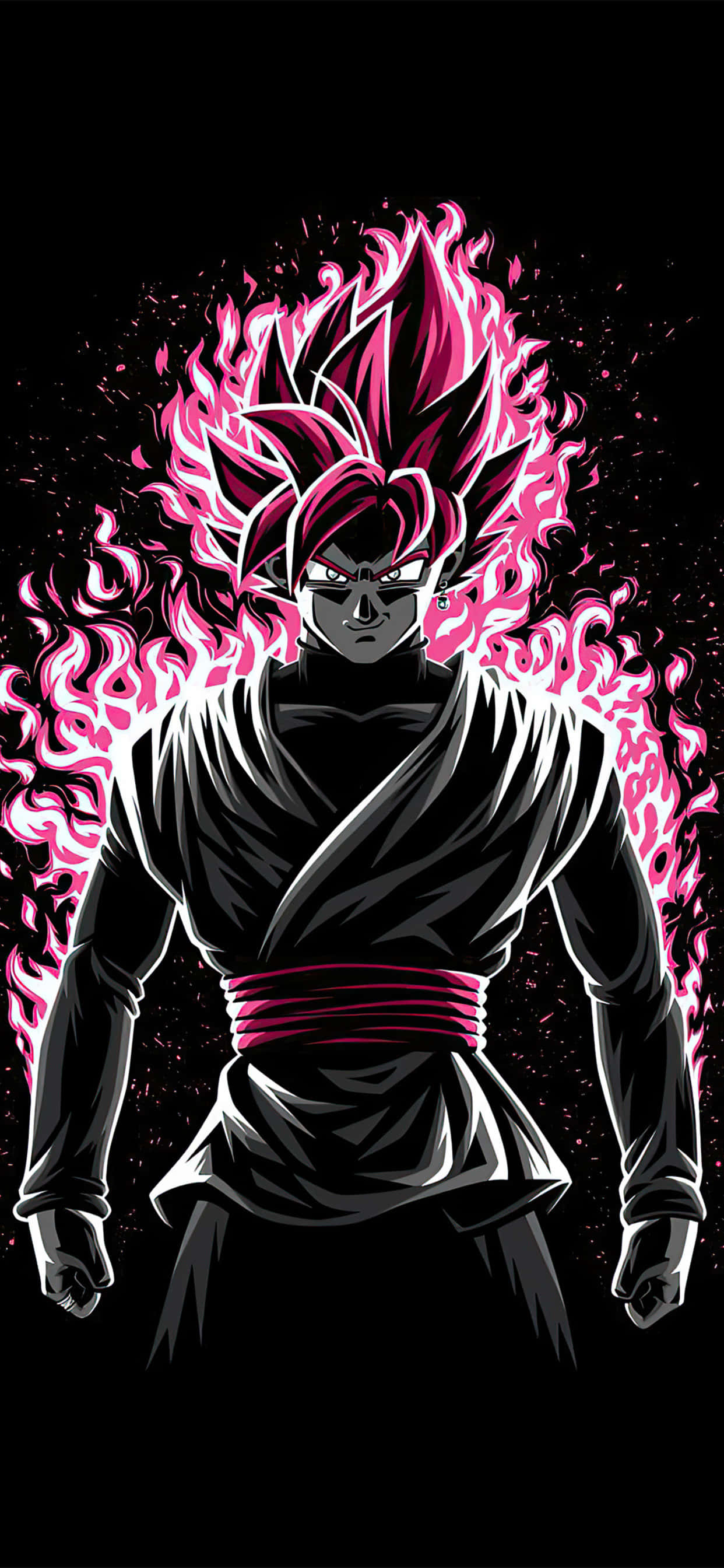 Black Goku İllüstrasyonu Dragon Ball Super iPhone Duvar Kağıdı