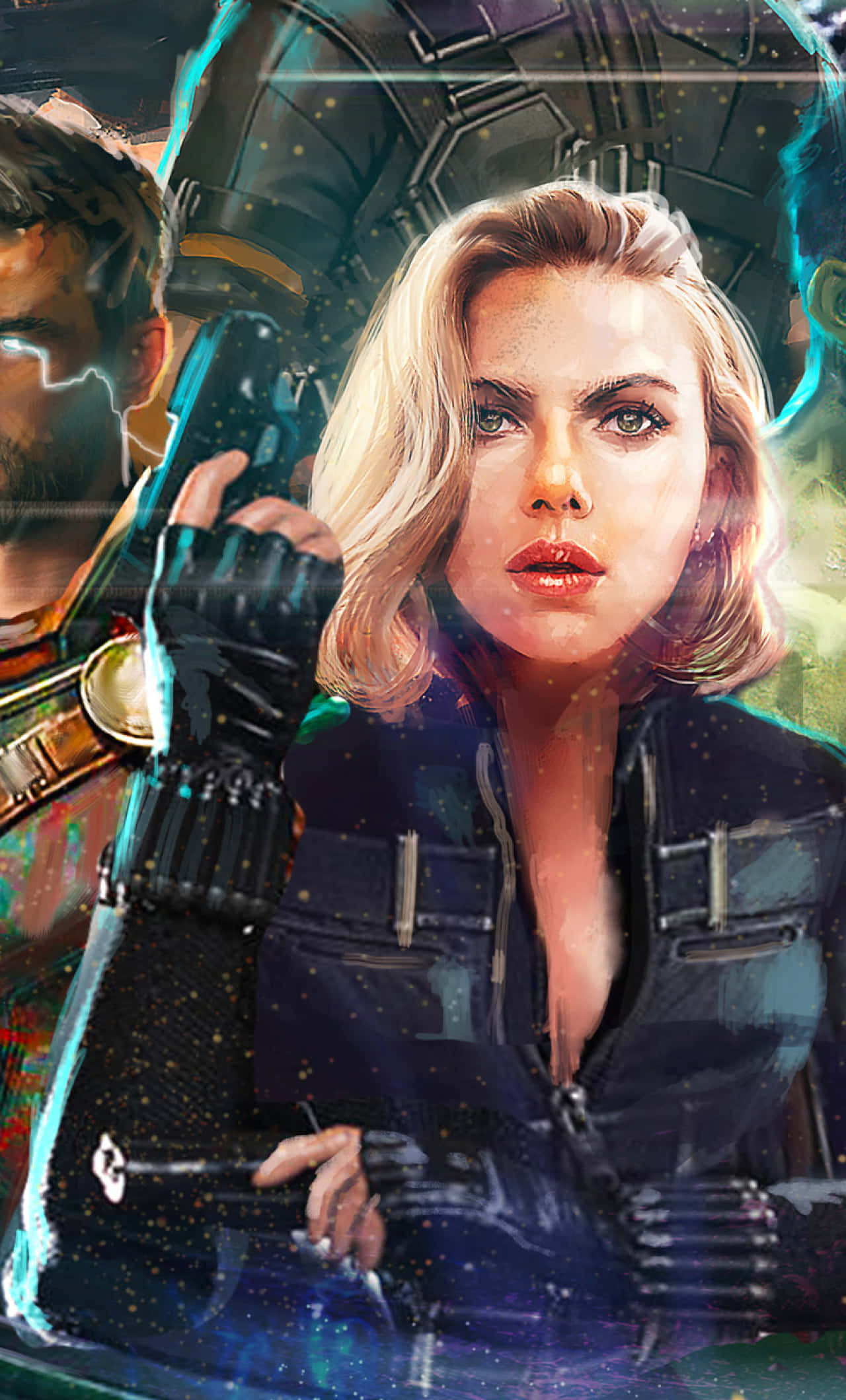 Black Widow'un iPhone'u ile potansiyel tehditlerden kendinizi koruyun Duvar Kağıdı