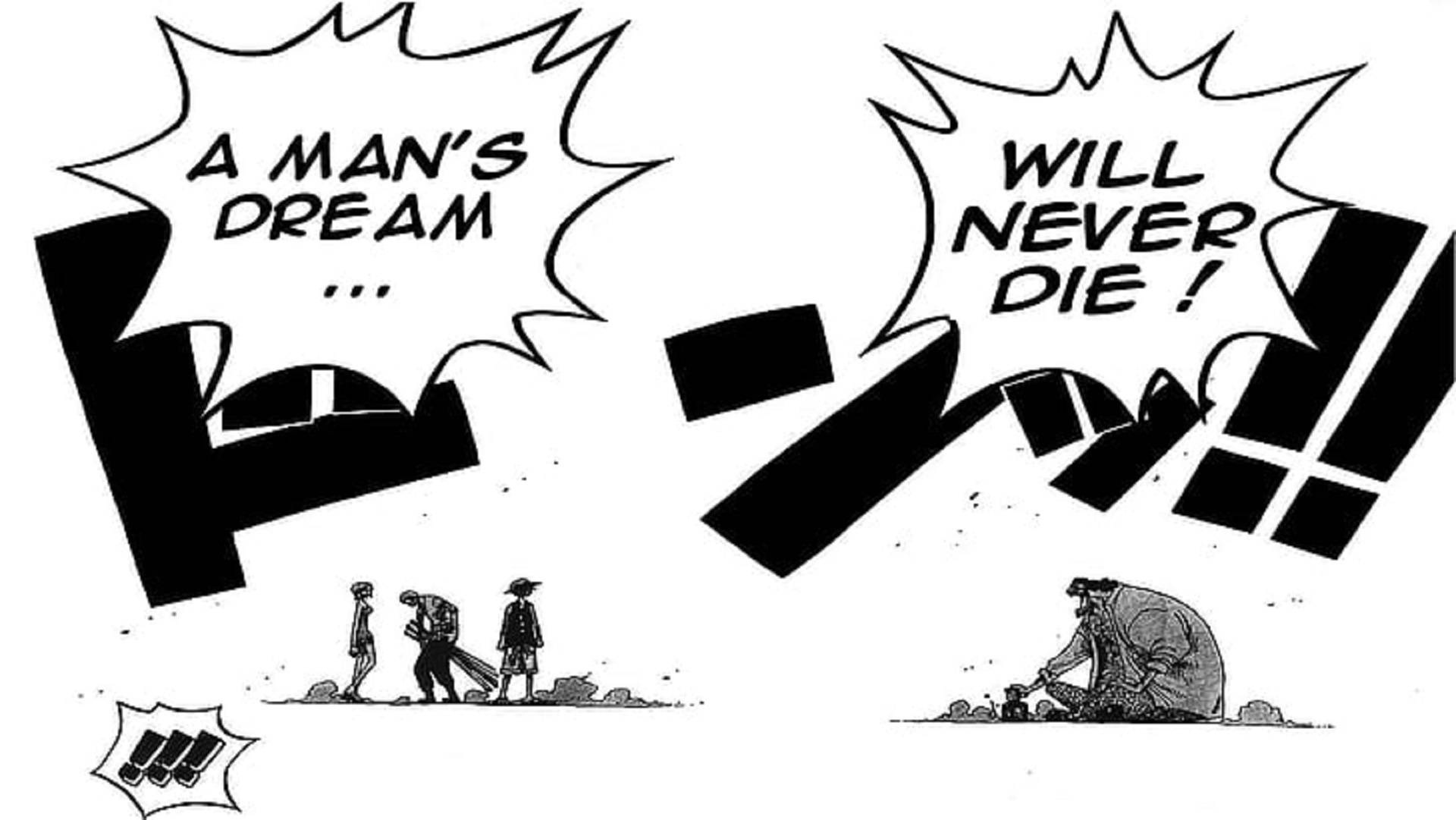Blackbeard'ın İlk Görünüşü Manga Paneli Duvar Kağıdı