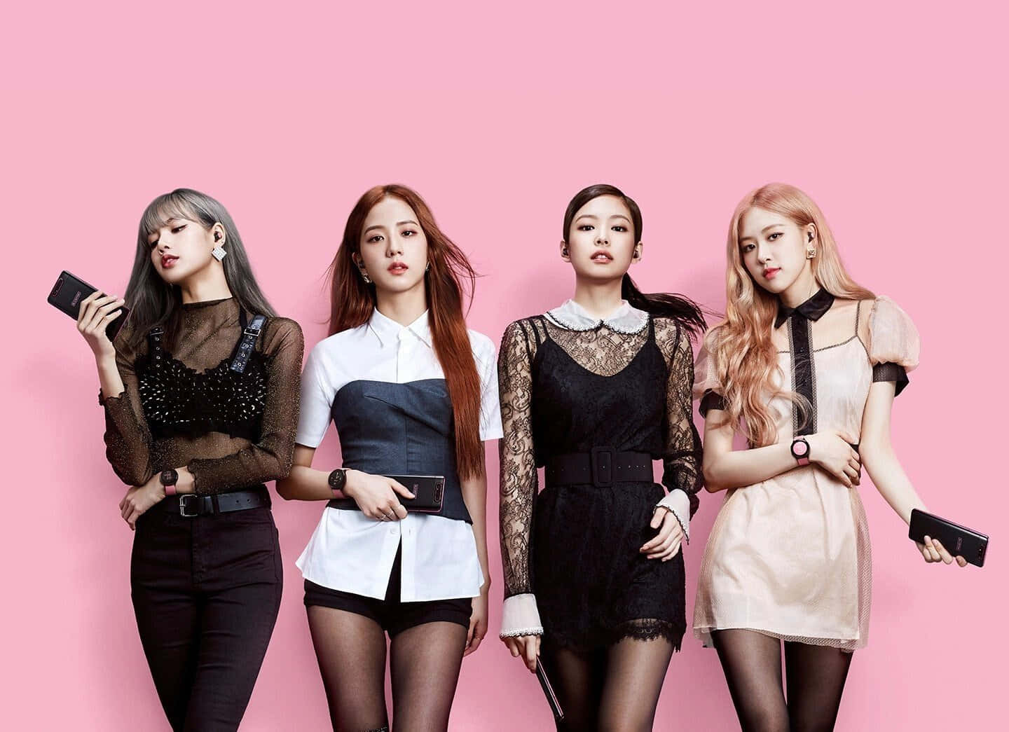 Blackpink geceyi aydınlatıyor. Duvar Kağıdı