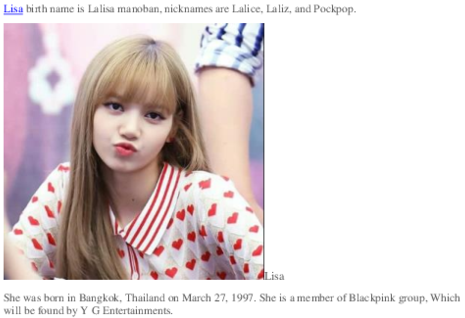 Blackpink Lisa Kalp Baskılı Gömlek Duvar Kağıdı