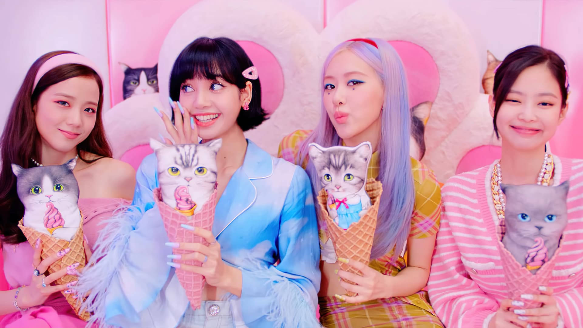 Blackpink Sevimli Dondurma Müzik Videosu Çekimi Duvar Kağıdı