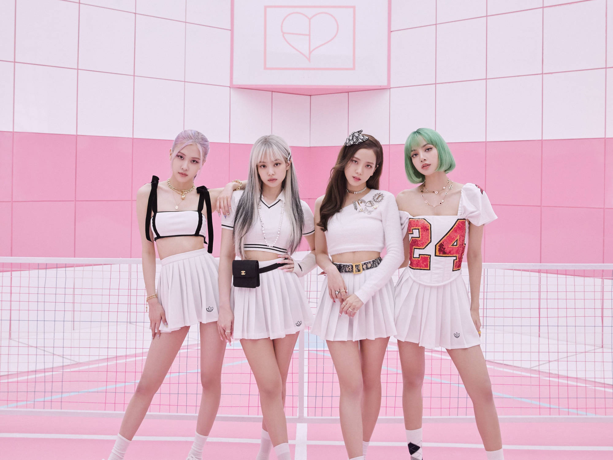 Blackpink Tenis Kıyafetleriyle Masaüstü Duvar Kağıdı