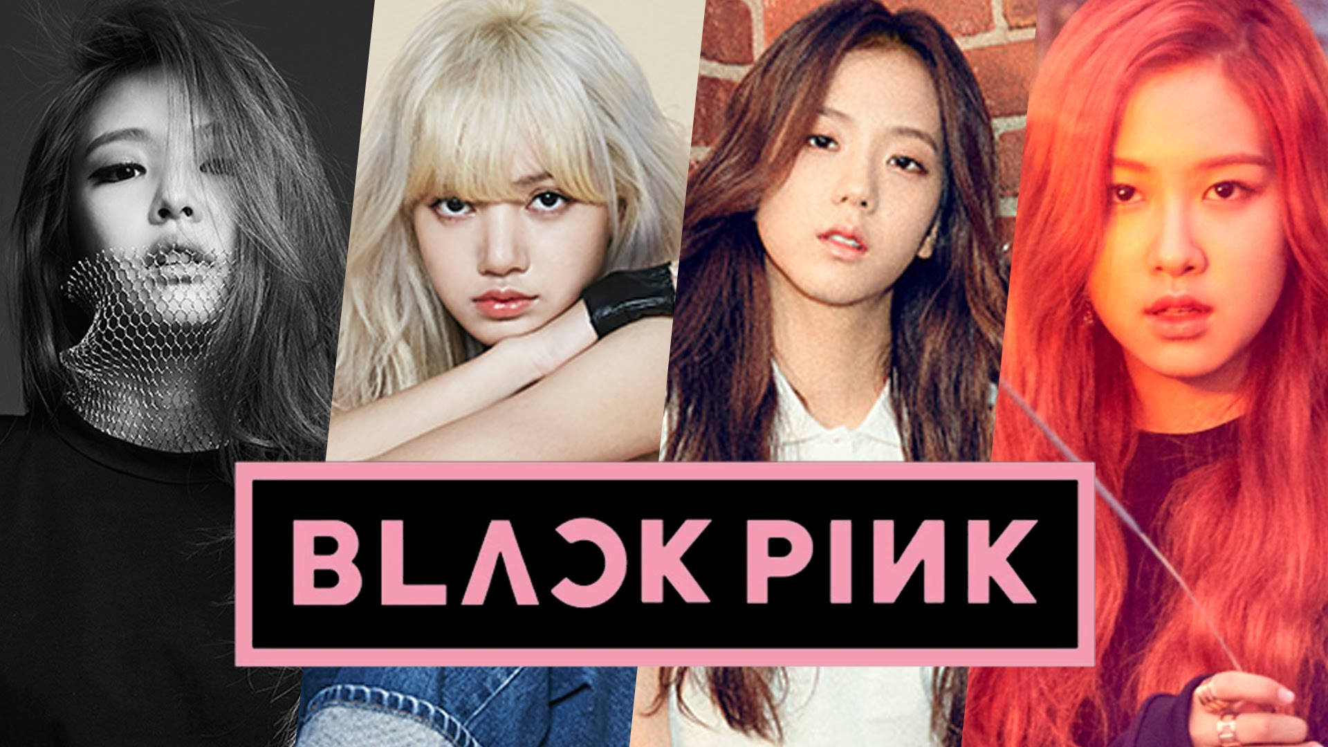 Blackpink Üyeleri Logolu Pankartlar Duvar Kağıdı