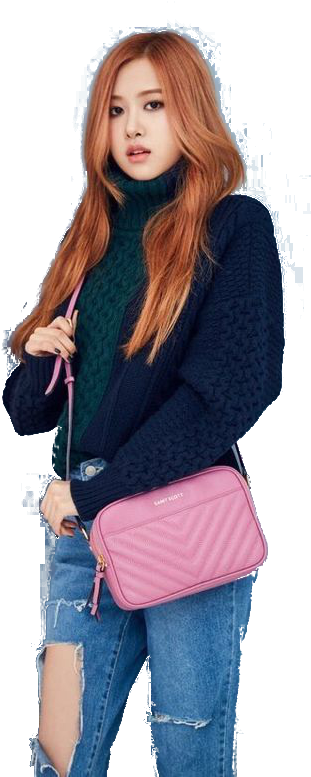 Blackpink Üyesi Çantayla Moda Pozi Duvar Kağıdı