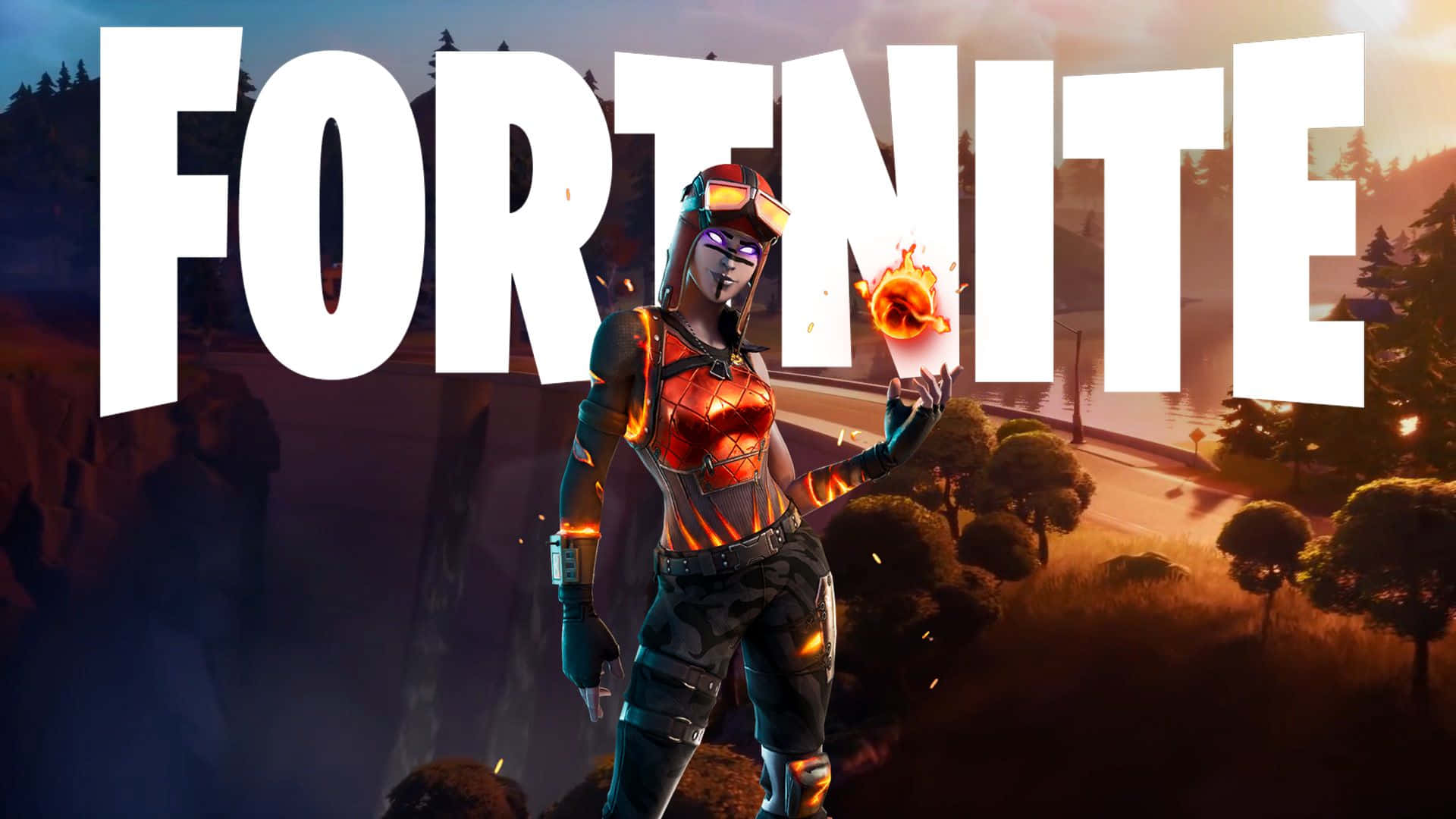 Blaze Fortnite Kostümü Fortnite Logosu Duvar Kağıdı