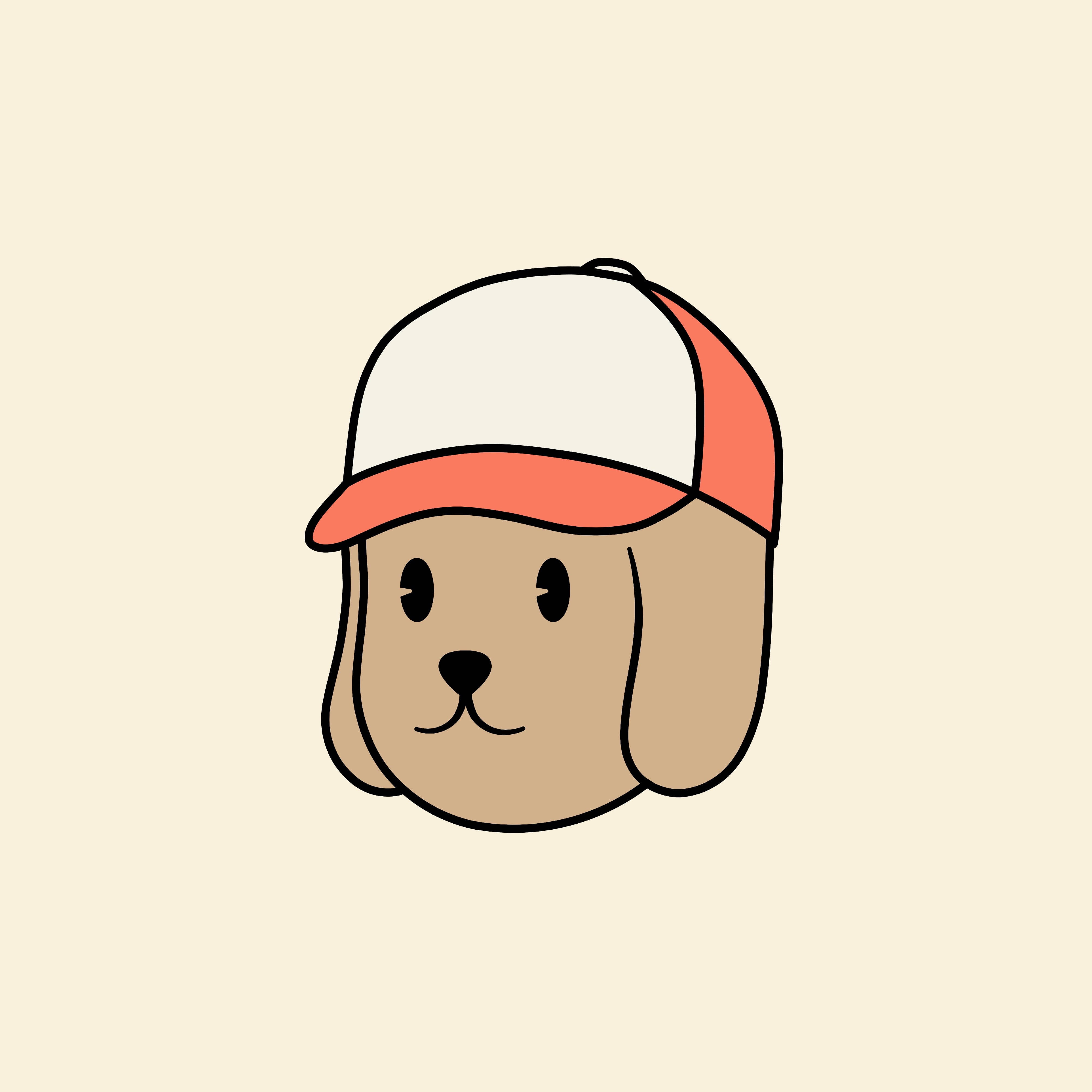 Bloodhound Karikatür Köpek Kafası Duvar Kağıdı