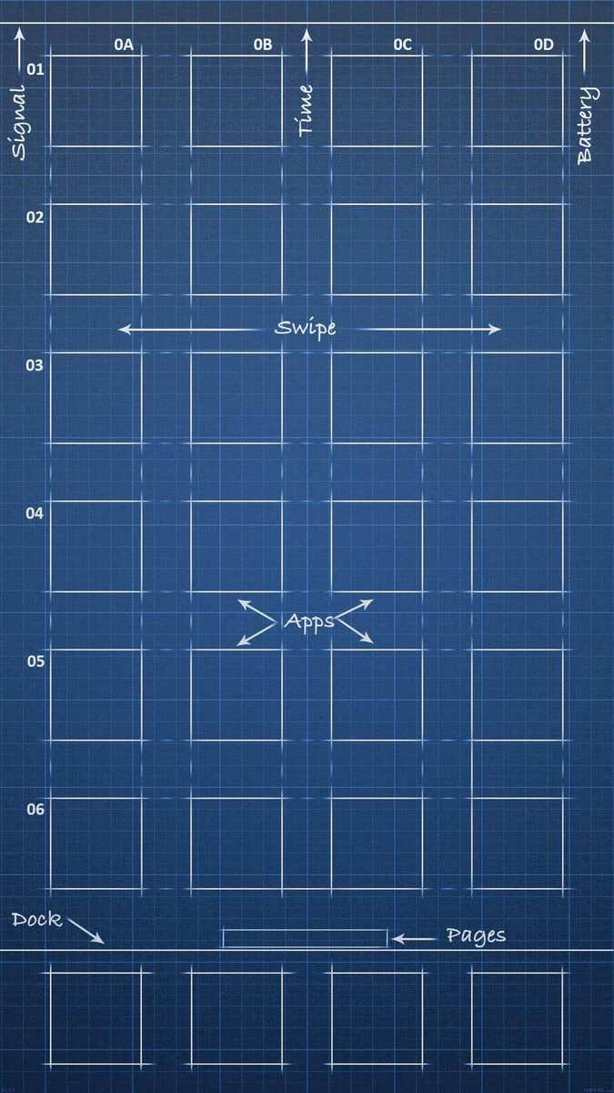 Blueprint iPhone SE Duvar Kağıdı