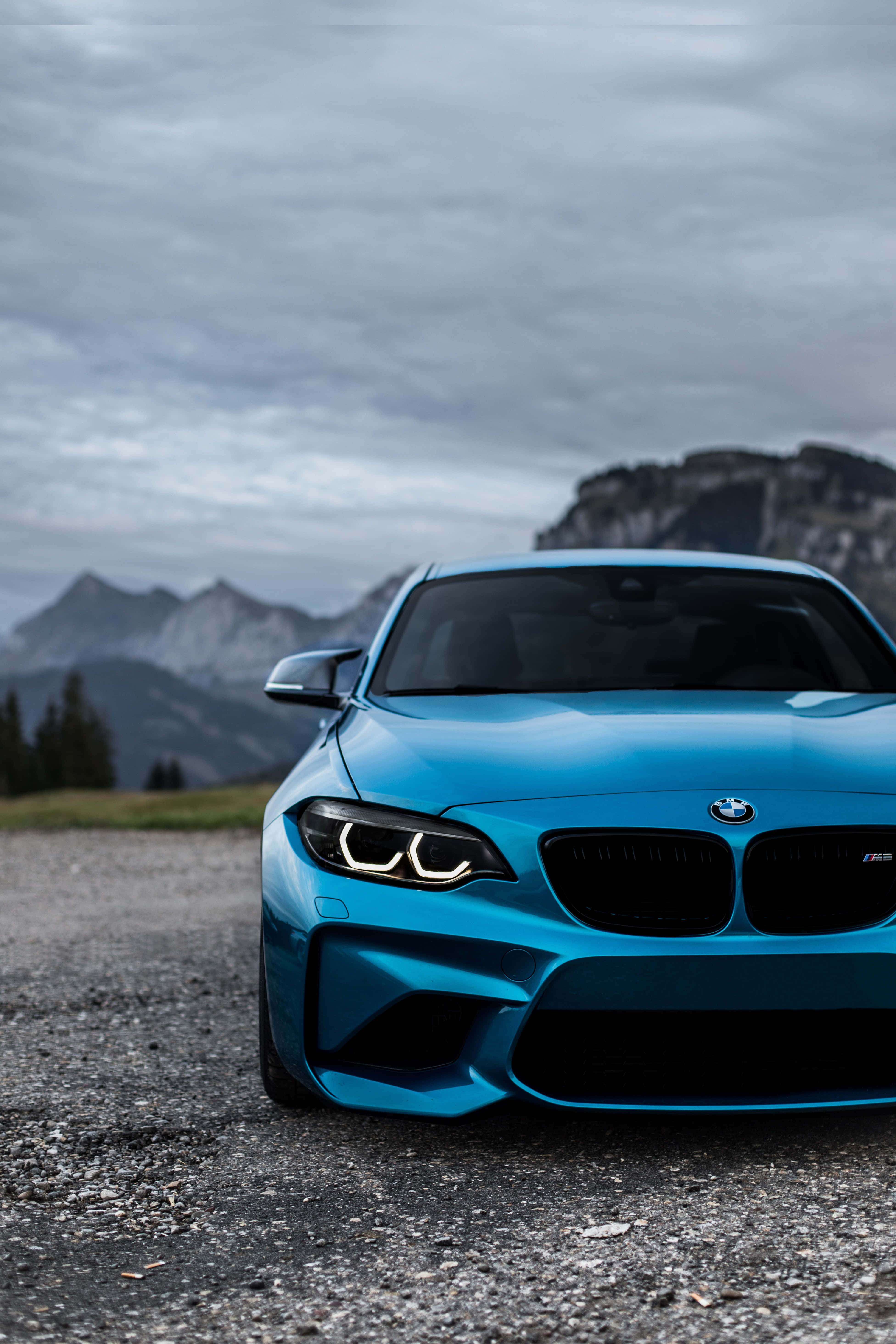 Bmw Arka Plan Mavi Renk Araba Duvar Kağıdı