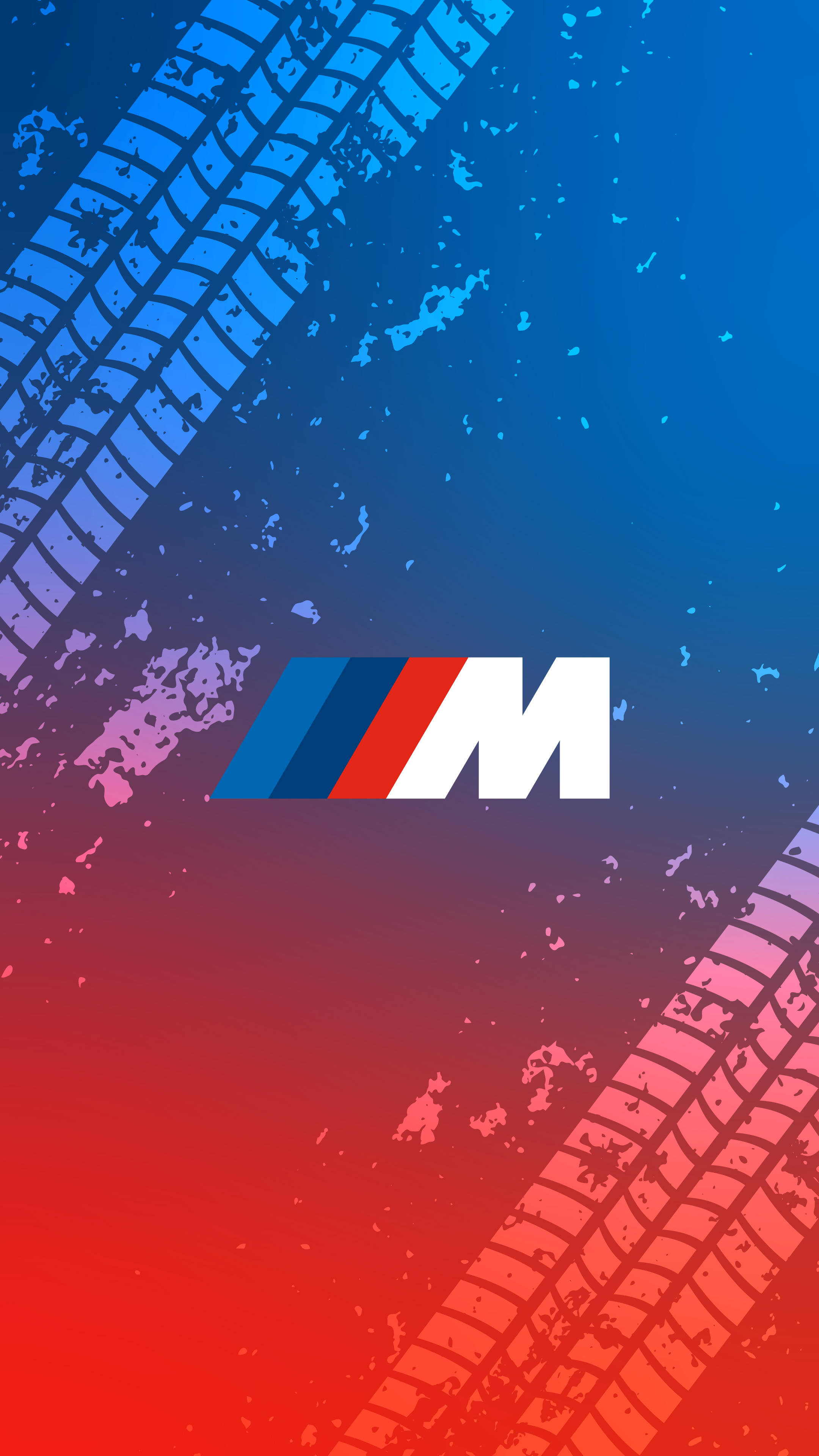 BMW M Logosu Üzerinde Lastik İzleri Duvar Kağıdı