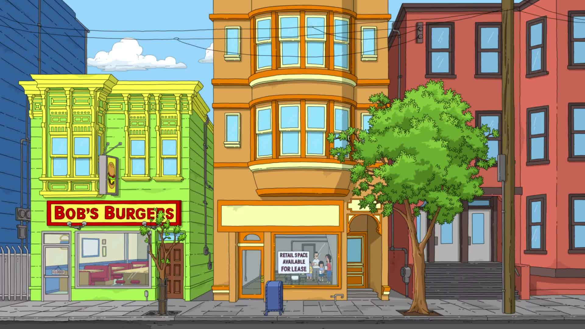 Bob's Burgers Yan Dükkanın Yanındaki Arka Plan Duvar Kağıdı