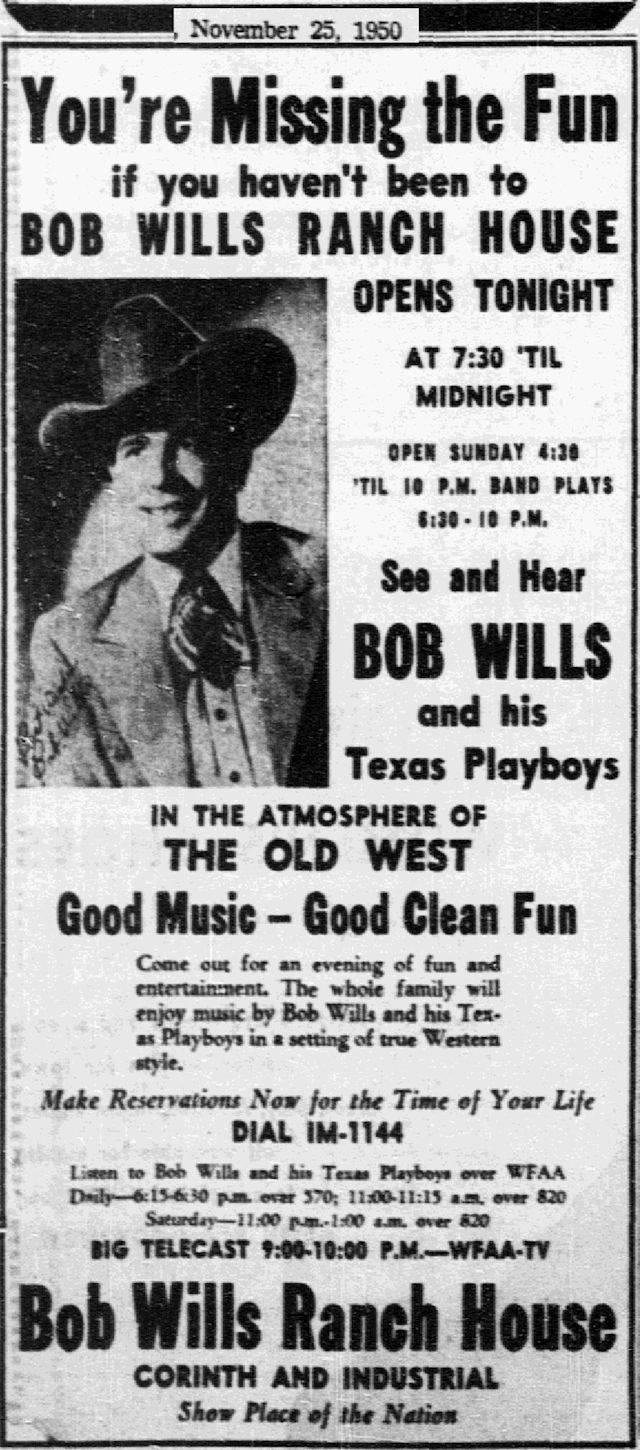 Bob Wills Ve Texas Playboys Vintage Gazetesi Duvar Kağıdı