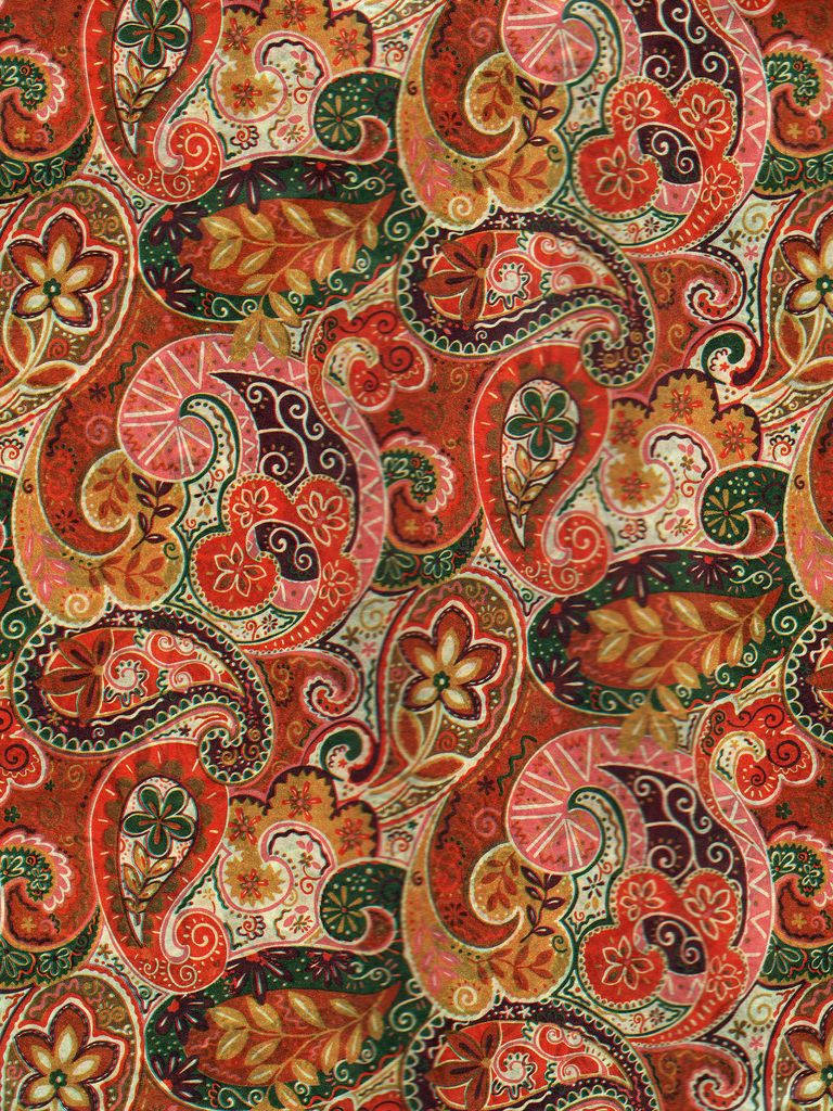 Boho Estetik Paisley Desenleri Duvar Kağıdı