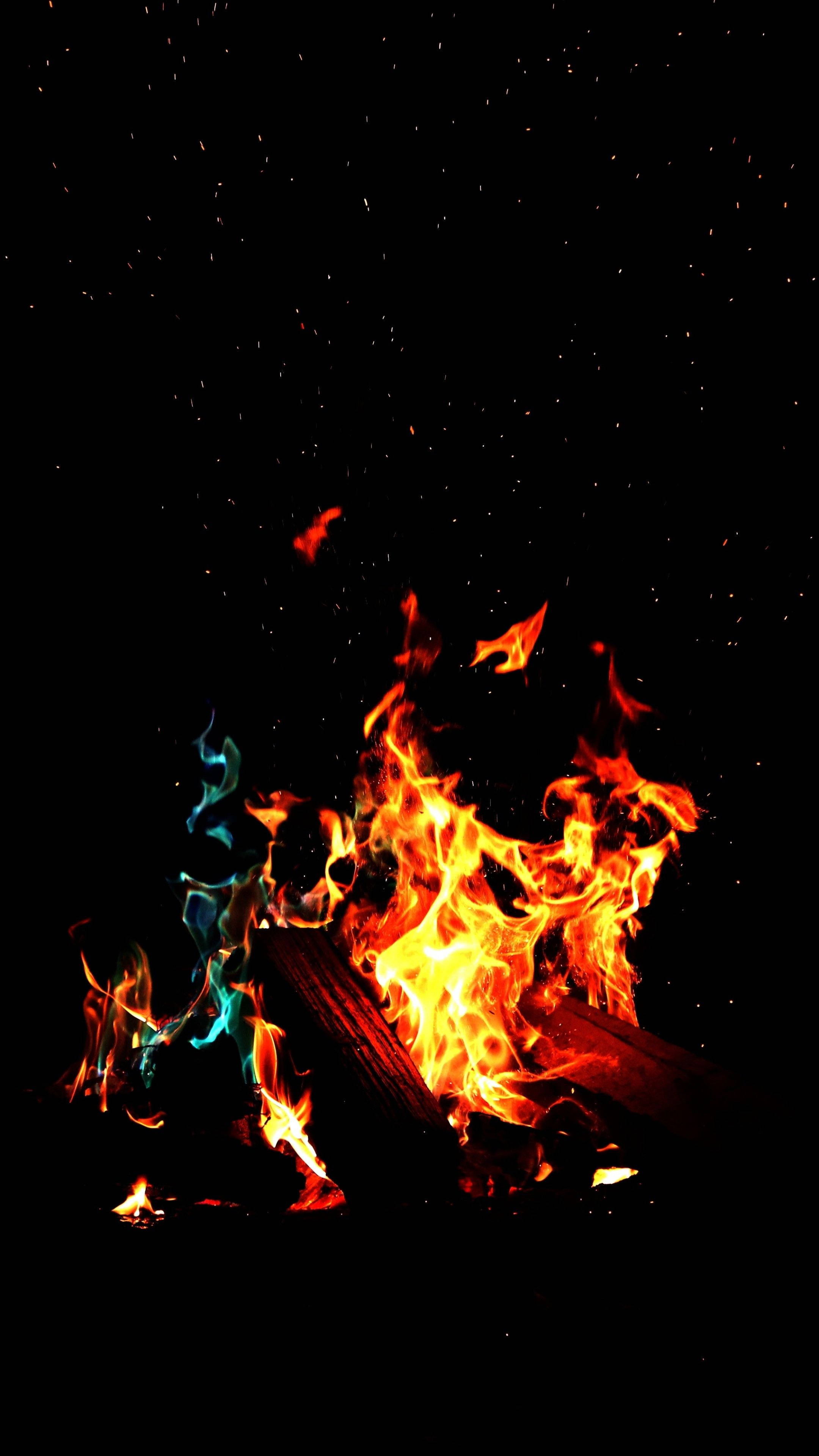 Bonfire 4K Ultra HD Karanlık Telefon Duvar Kağıdı