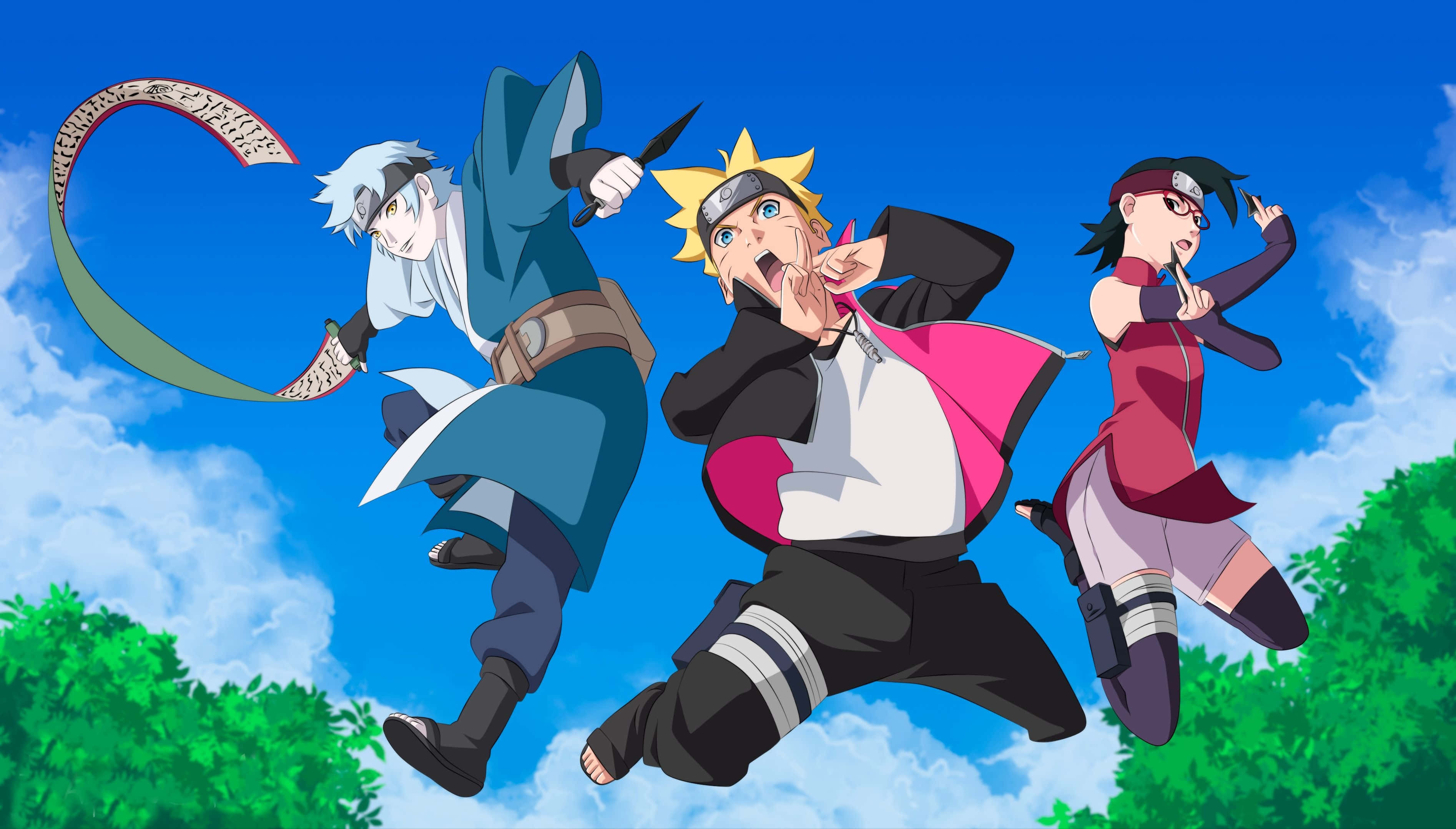 Boruto Mutlu Karakterler Resmi Duvar Kağıdı