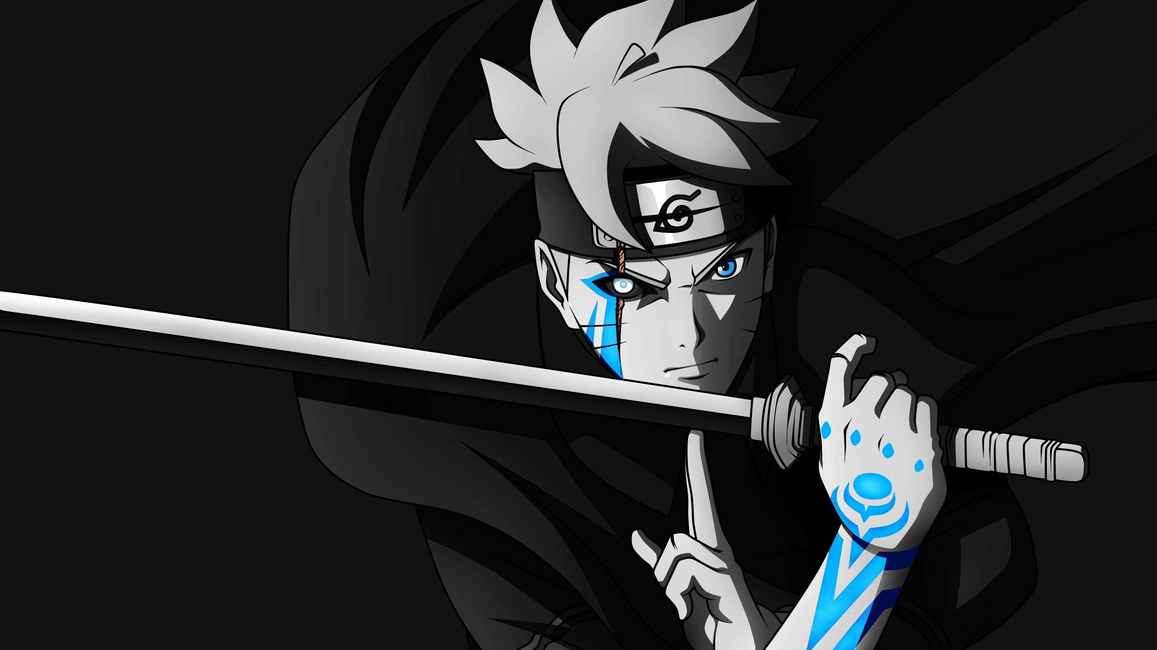 Boruto Siyah Anime Duvar Kağıdı