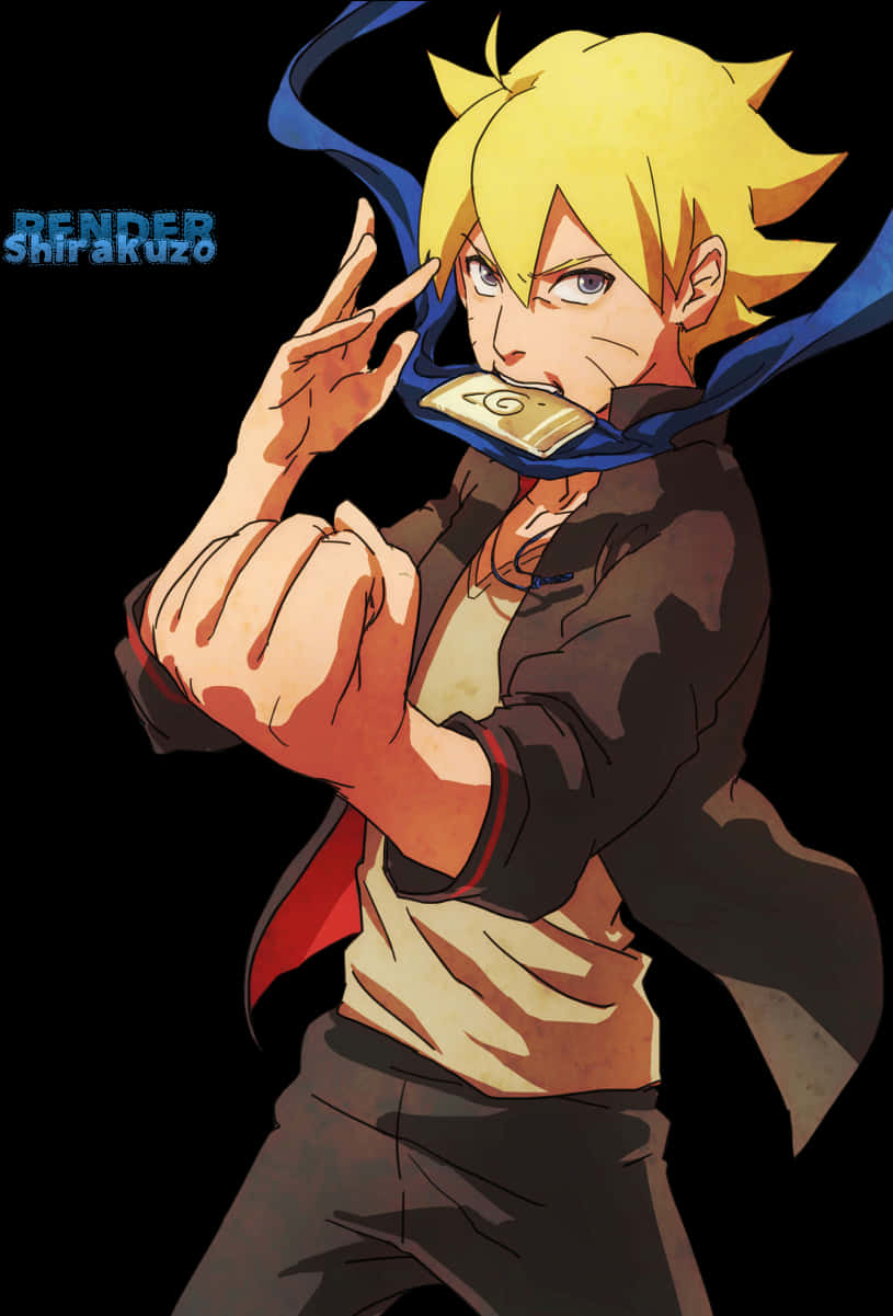 Boruto Uzumaki Anime Sanat Eseri Duvar Kağıdı