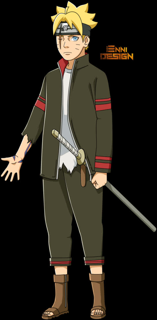 Boruto Uzumaki Harekete Hazır Duvar Kağıdı