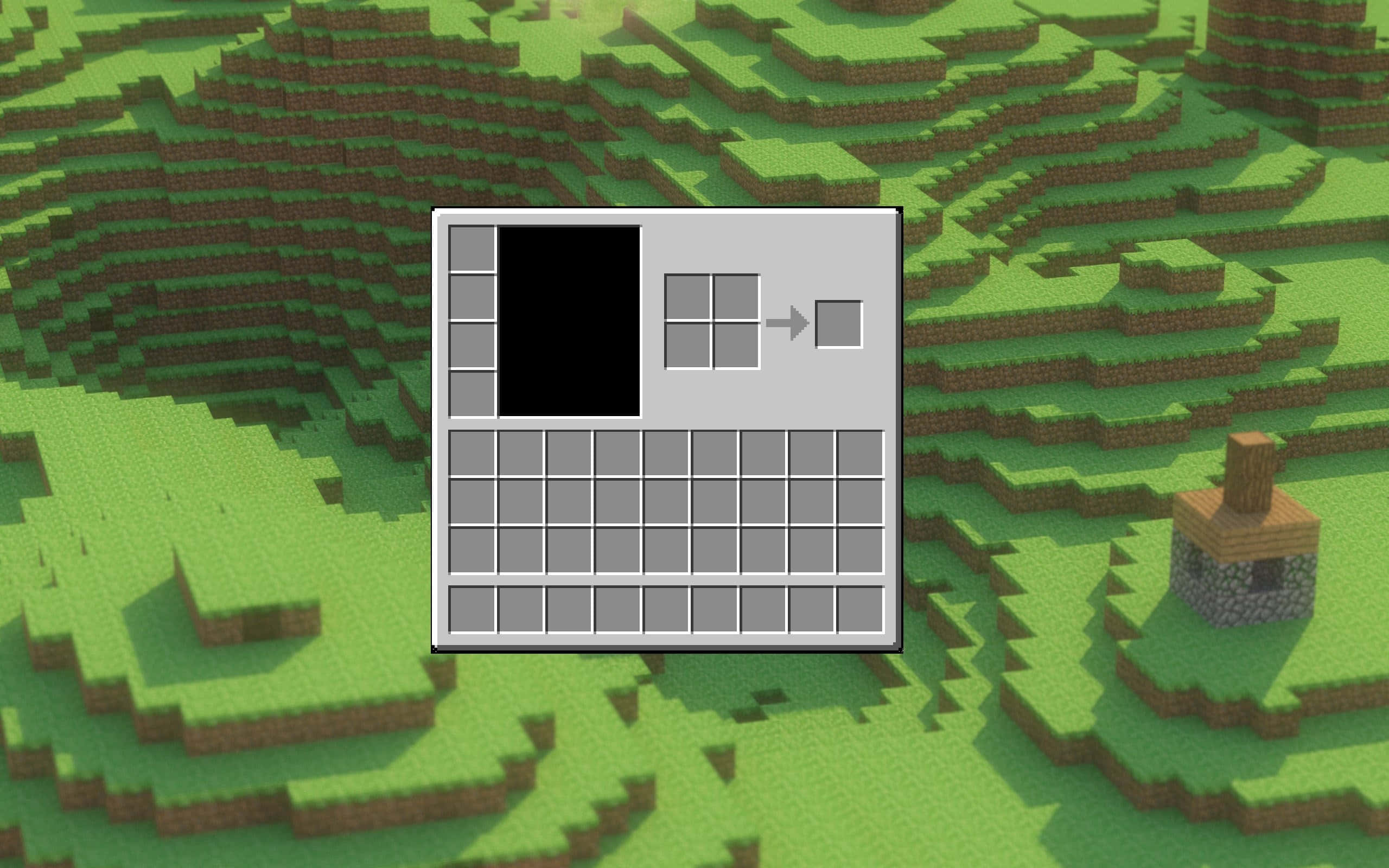 Boş Minecraft Envanteri Duvar Kağıdı