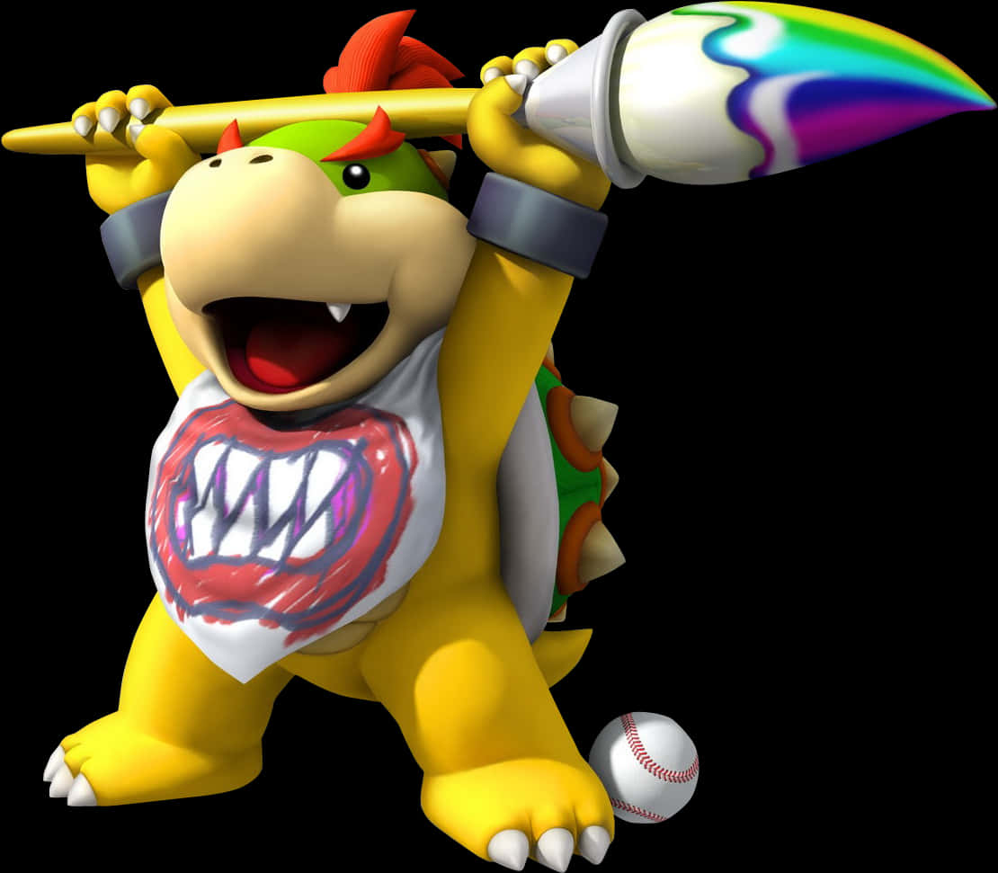 Bowser Beyzbol Öfkesi Duvar Kağıdı