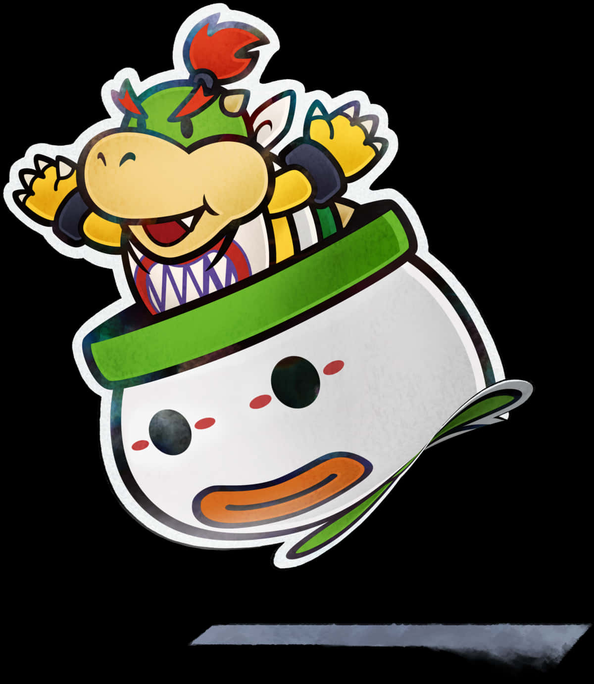 Bowser Jr. Koopa Palyaço Helikopteri Çıkartması Duvar Kağıdı