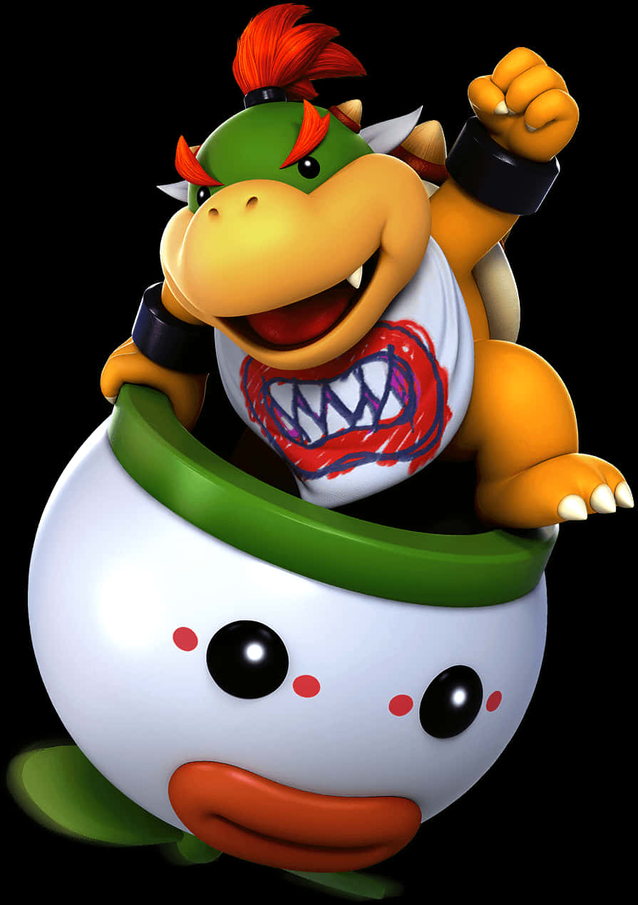 Bowser Jr. Koopa Pençesi Arabasında Duvar Kağıdı