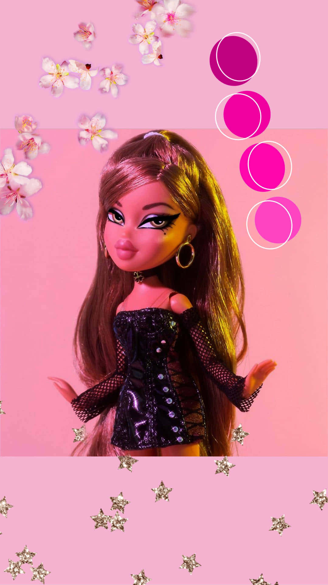 Bratz Bebeklerinin Renkli Estetiğinin Keyfini Çıkarmak Duvar Kağıdı