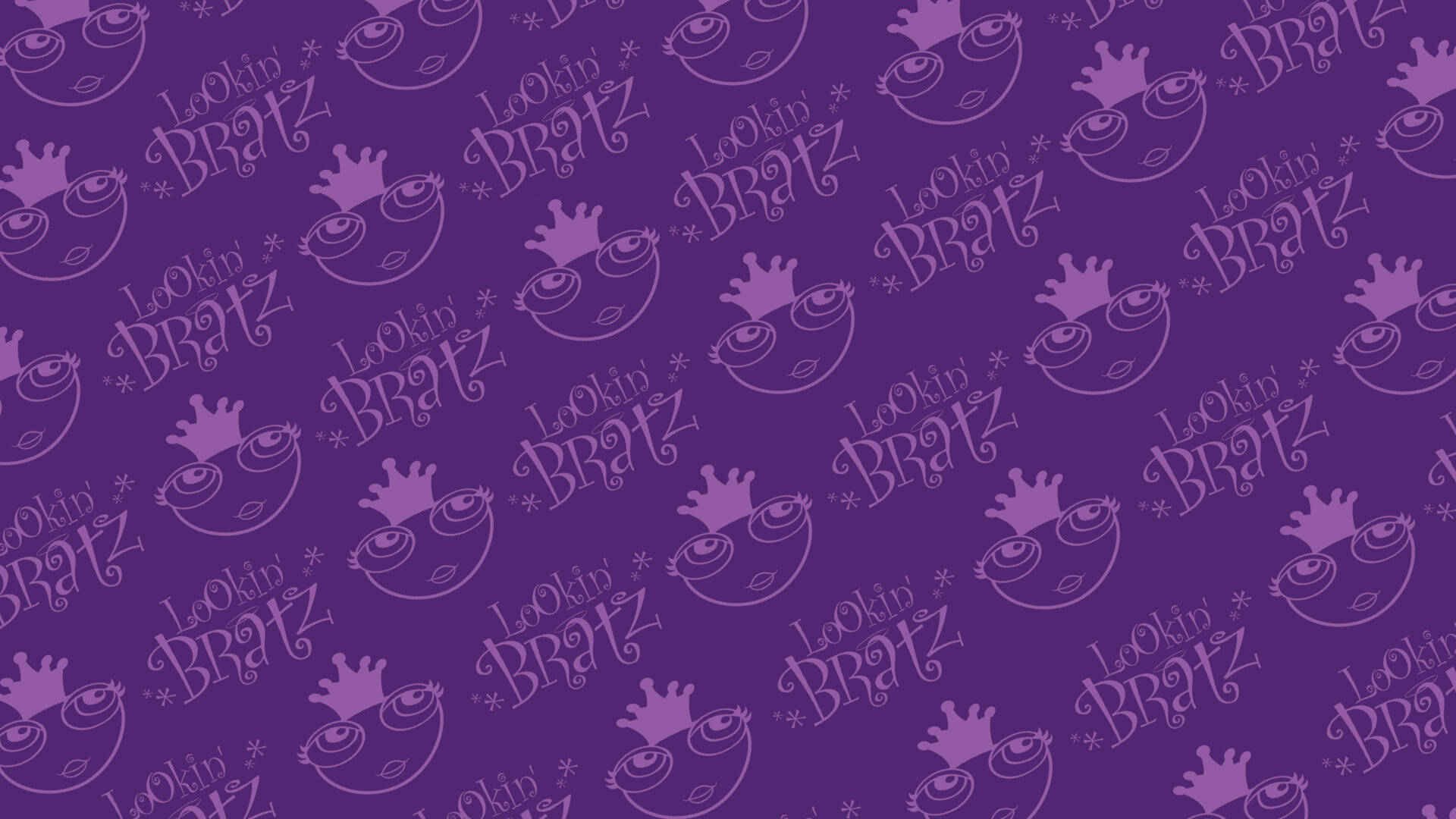 Bratz Estetik Mor Desen Duvar Kağıdı