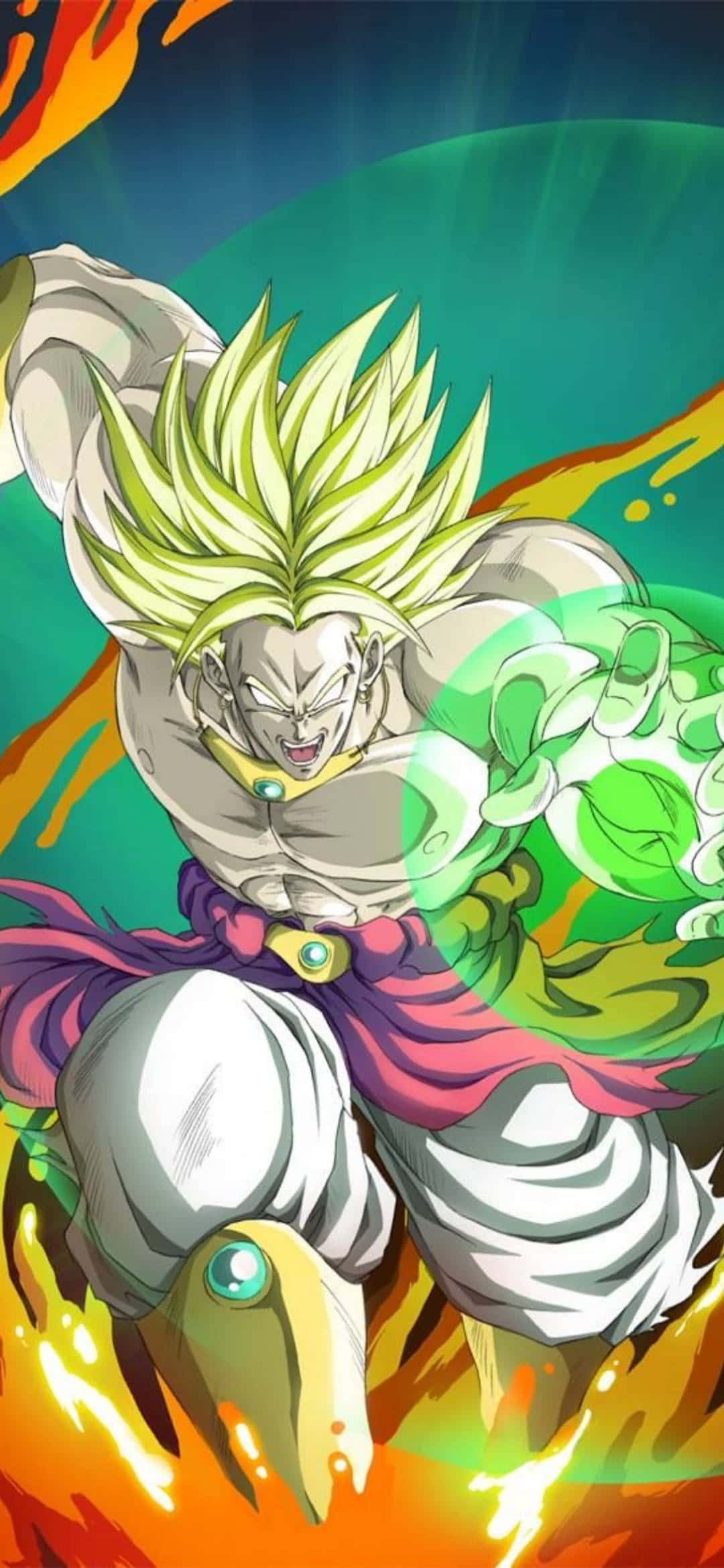 Broly iPhone Süper Saiyan Enerji Patlaması Duvar Kağıdı